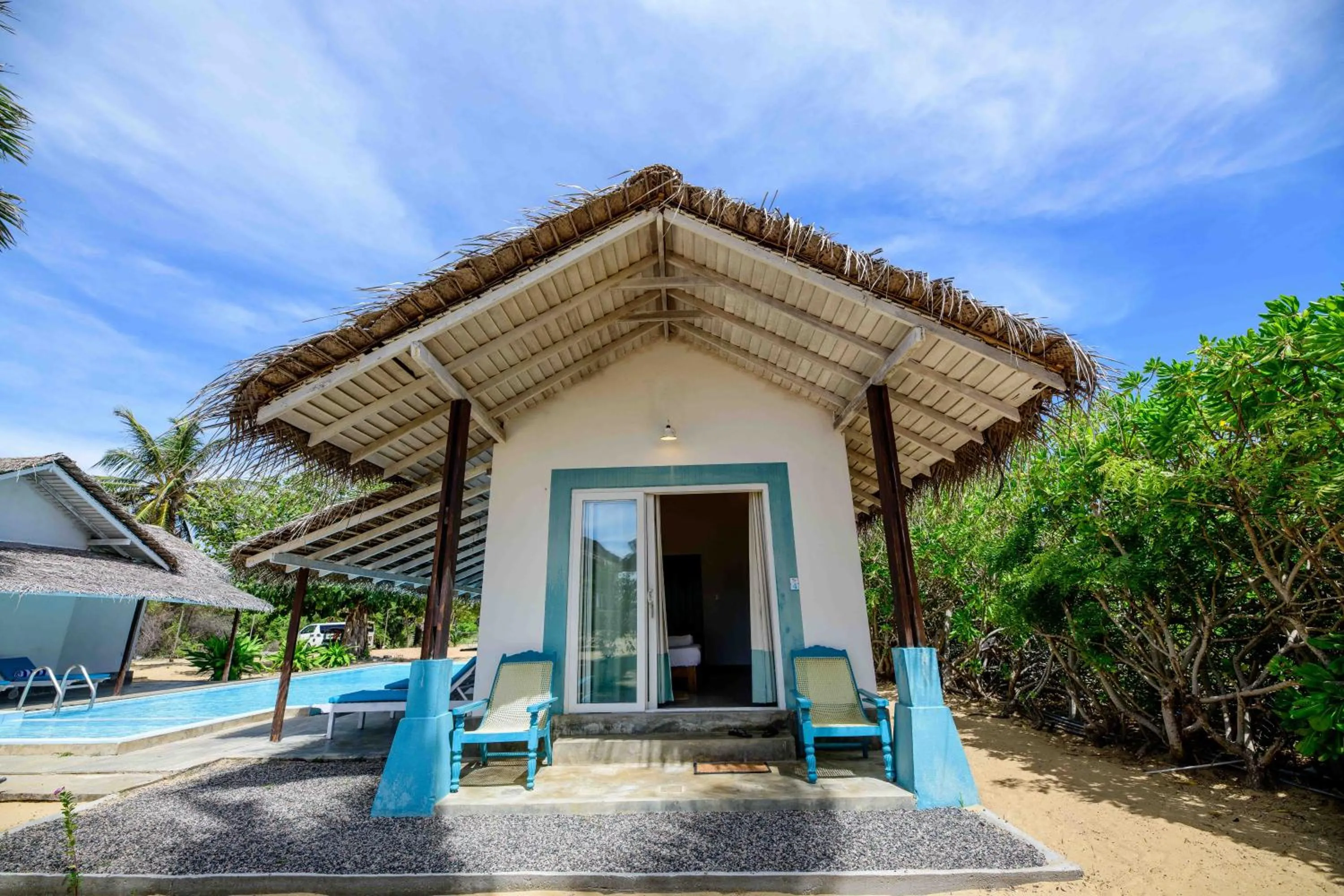 Garden view in Bedrock Beach Villas
