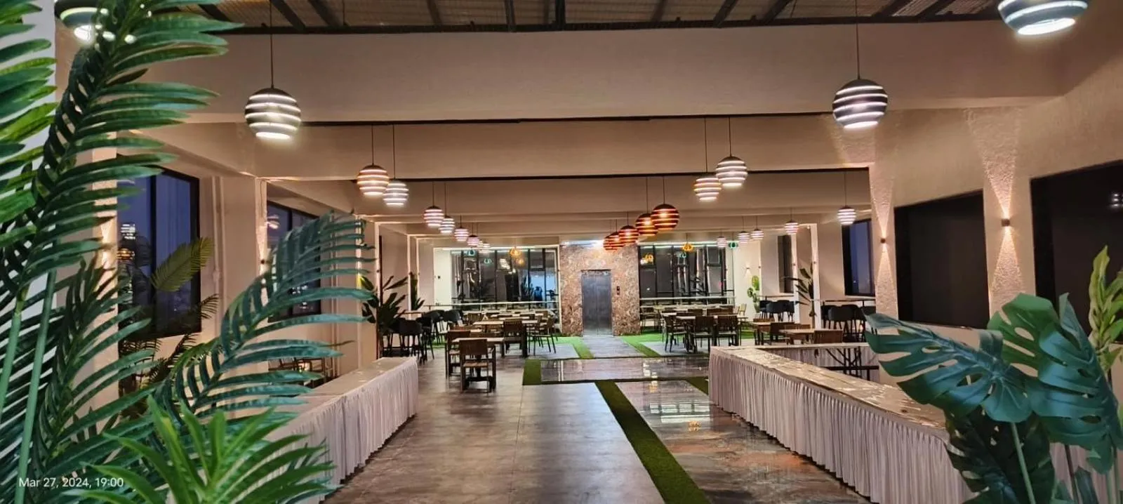 Seating area in Krishna Inn