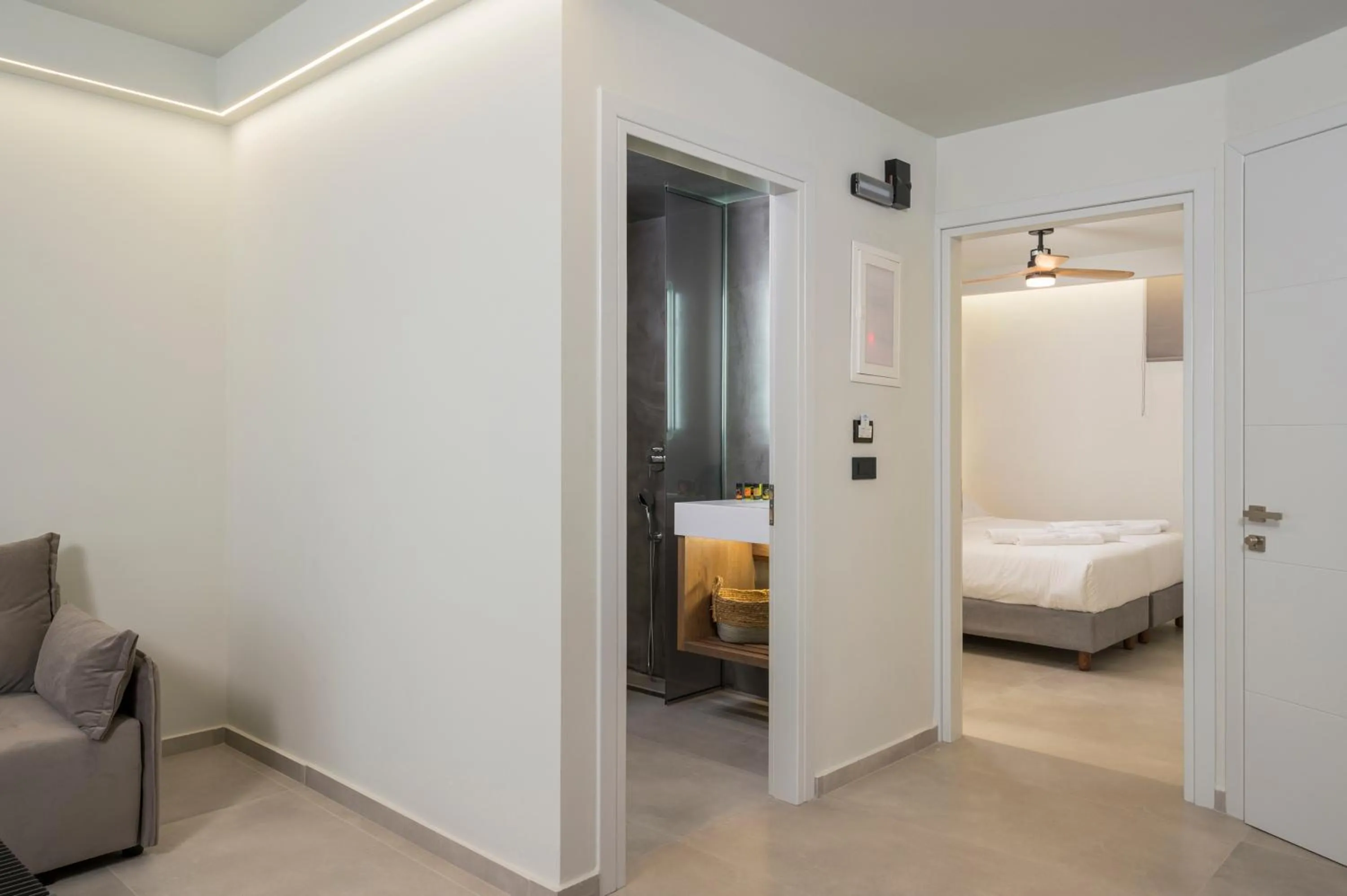 Photo of the whole room, Bed in Alkionides Seaside Hotel