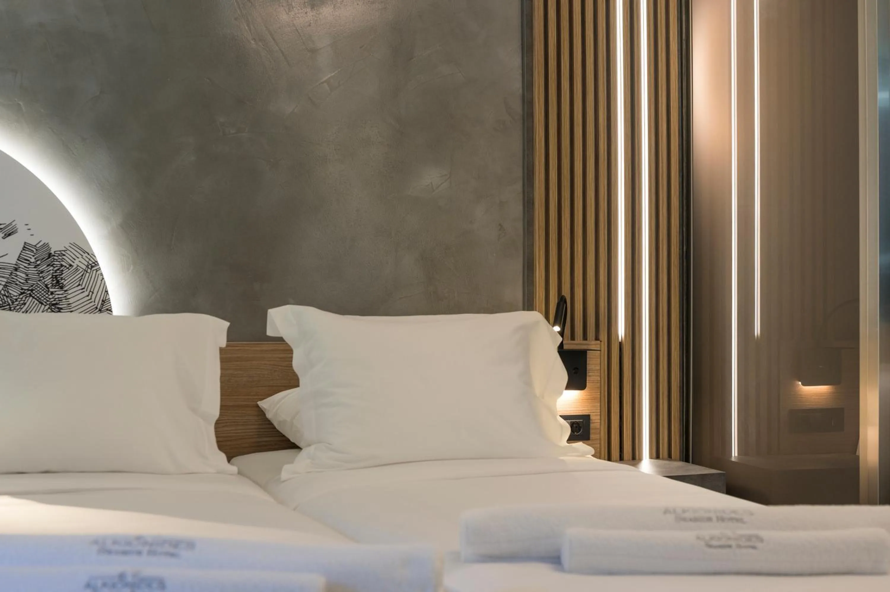 Bedroom, Bed in Alkionides Seaside Hotel