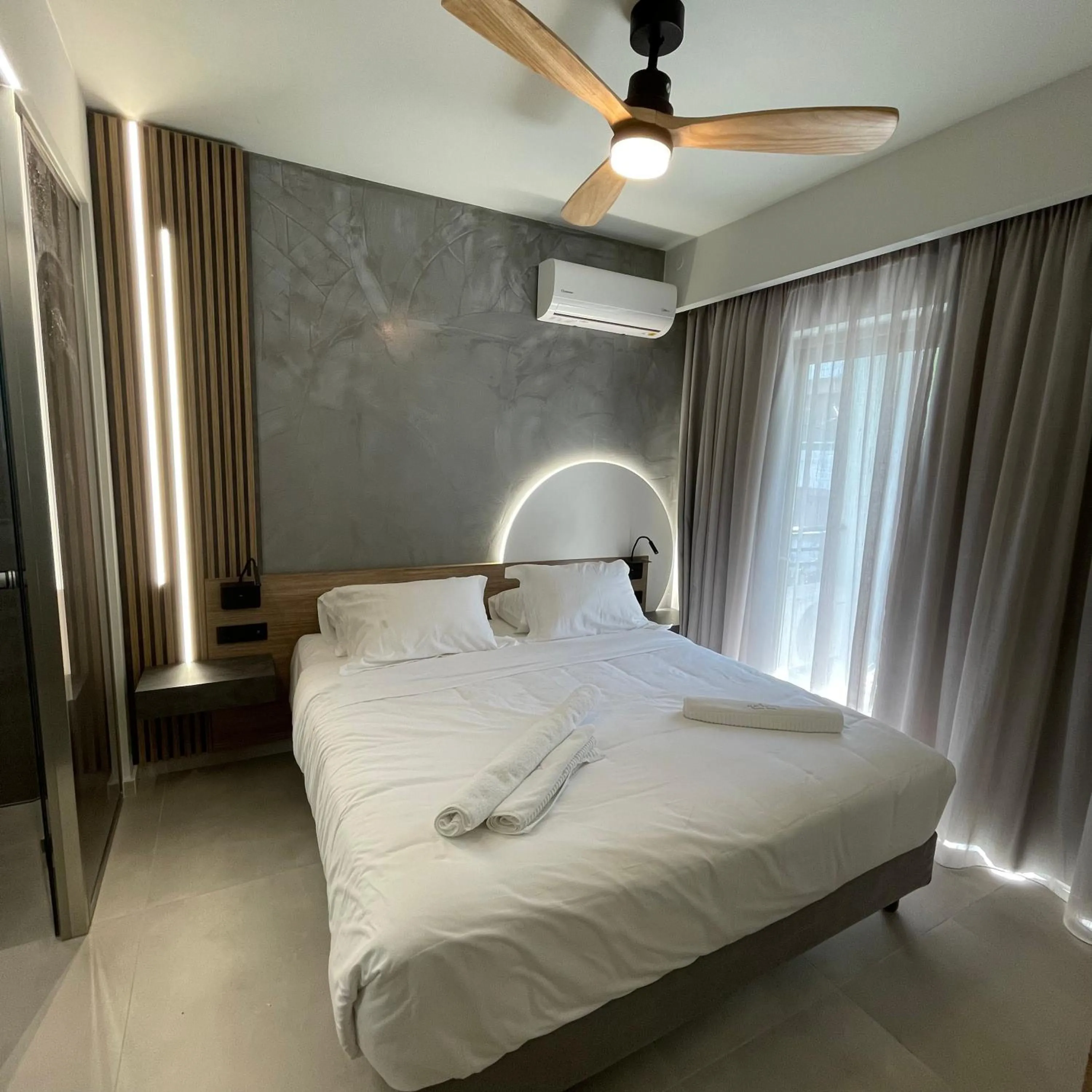 Bed in Alkionides Seaside Hotel