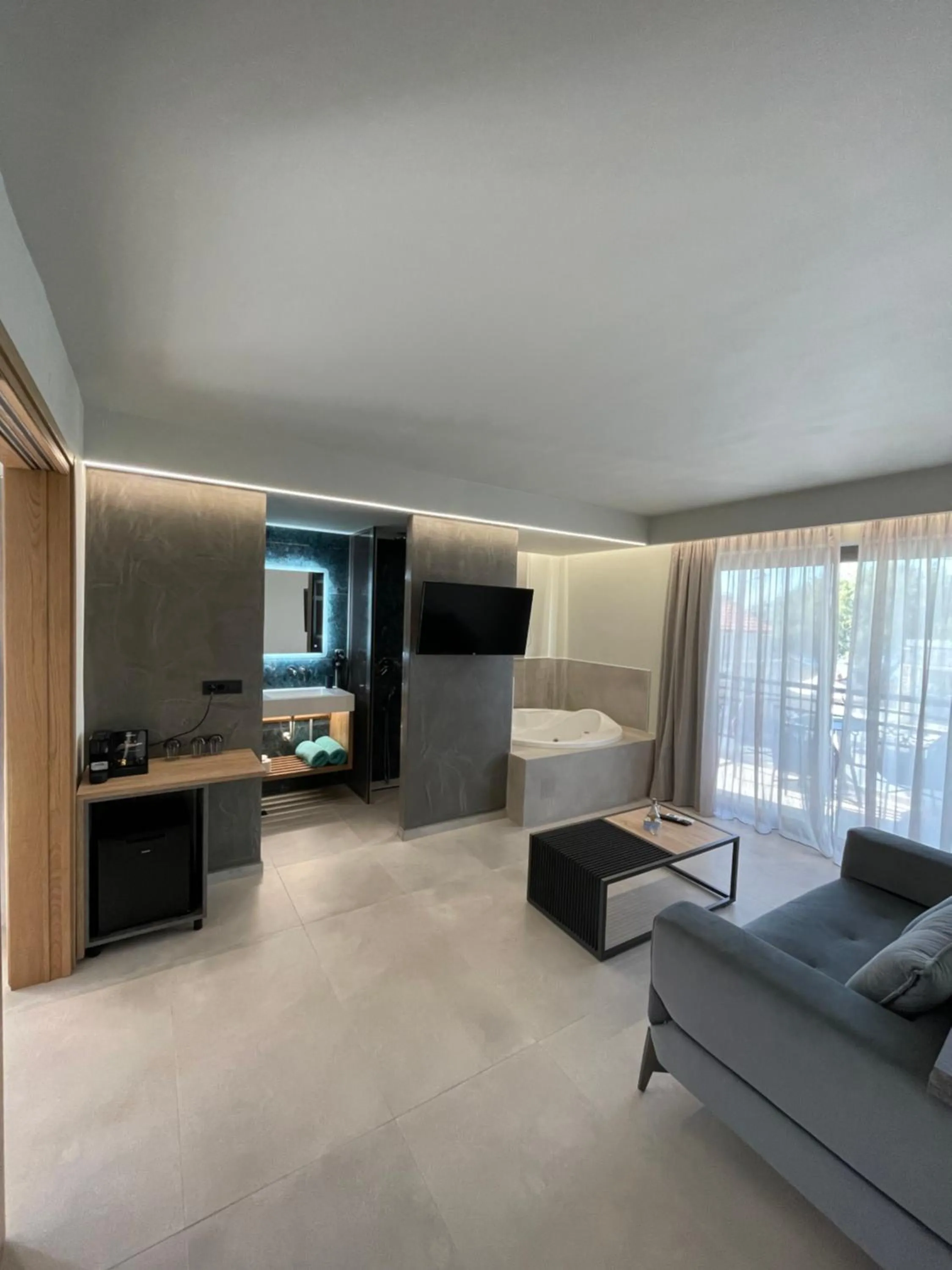 Living room in Alkionides Seaside Hotel