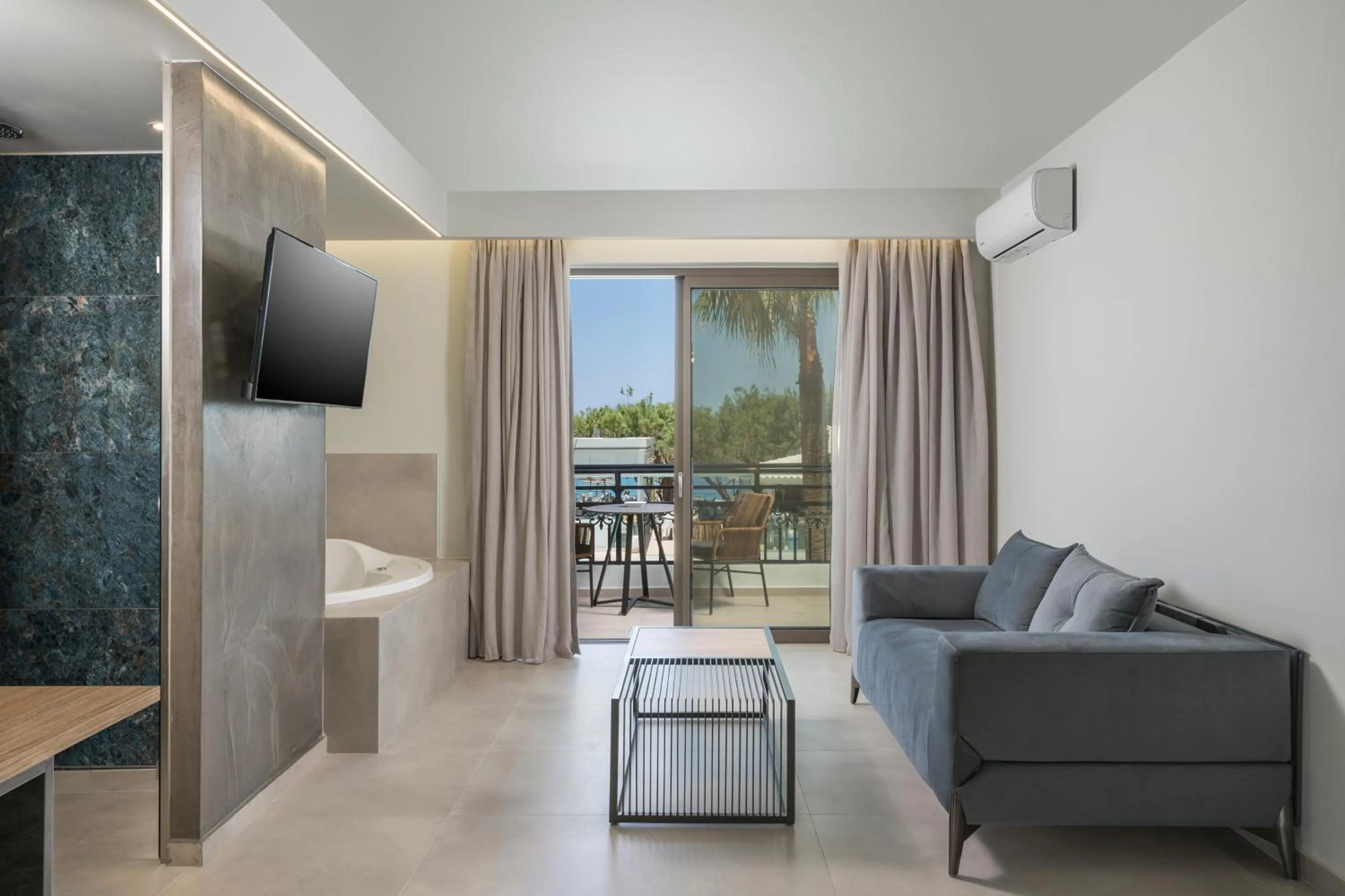 Seating area in Alkionides Seaside Hotel