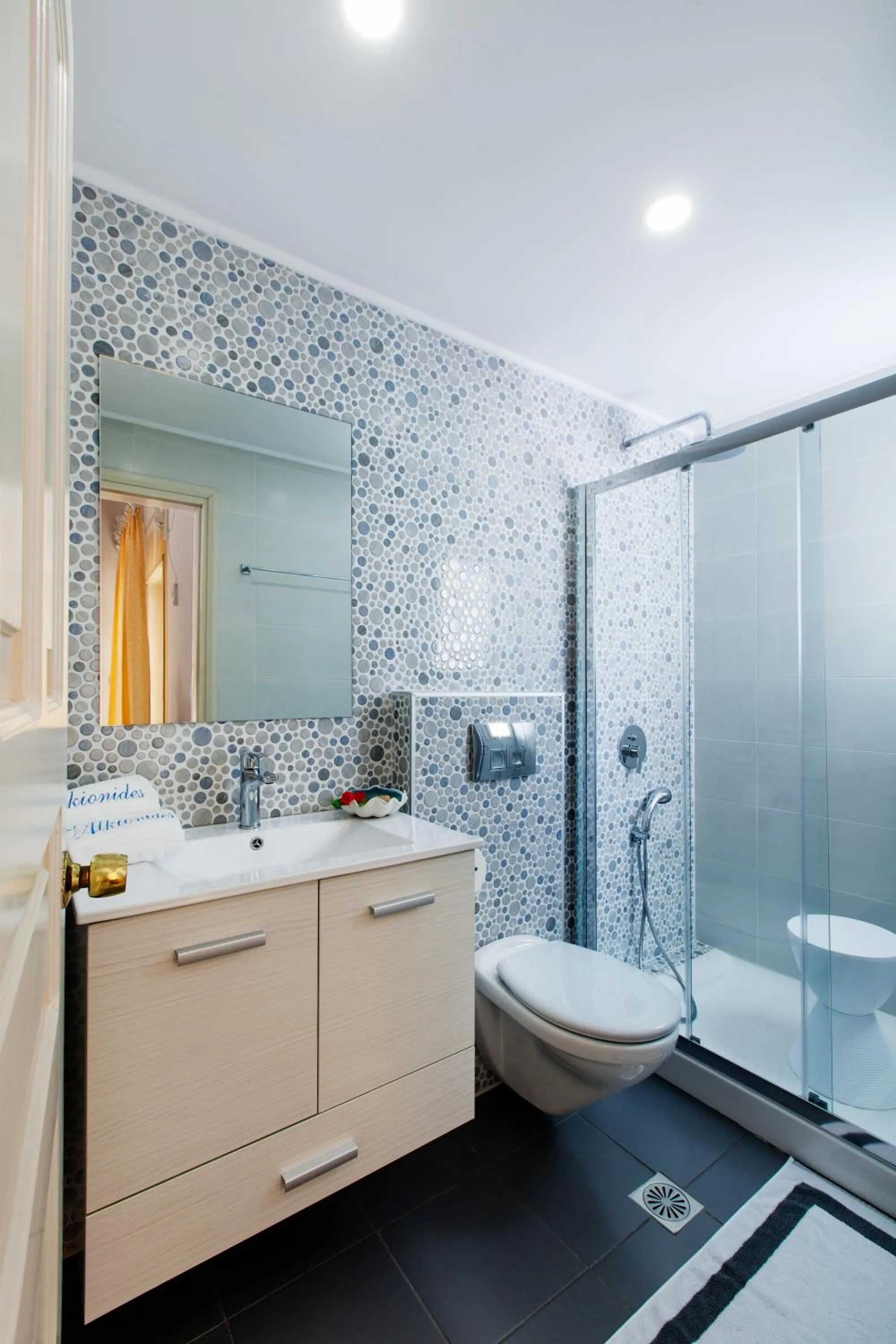 Shower in Alkionides Seaside Hotel