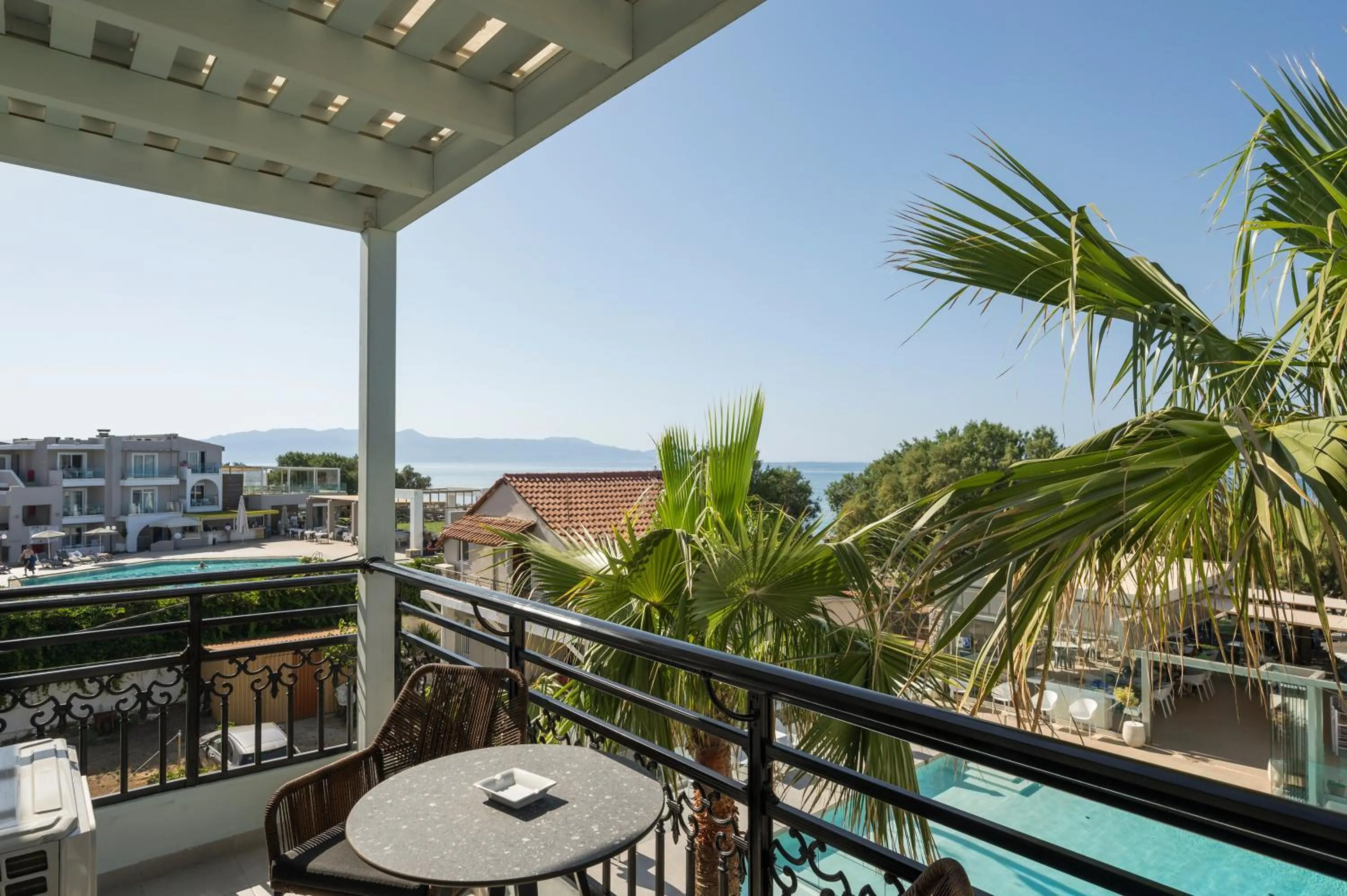 Balcony/Terrace in Alkionides Seaside Hotel