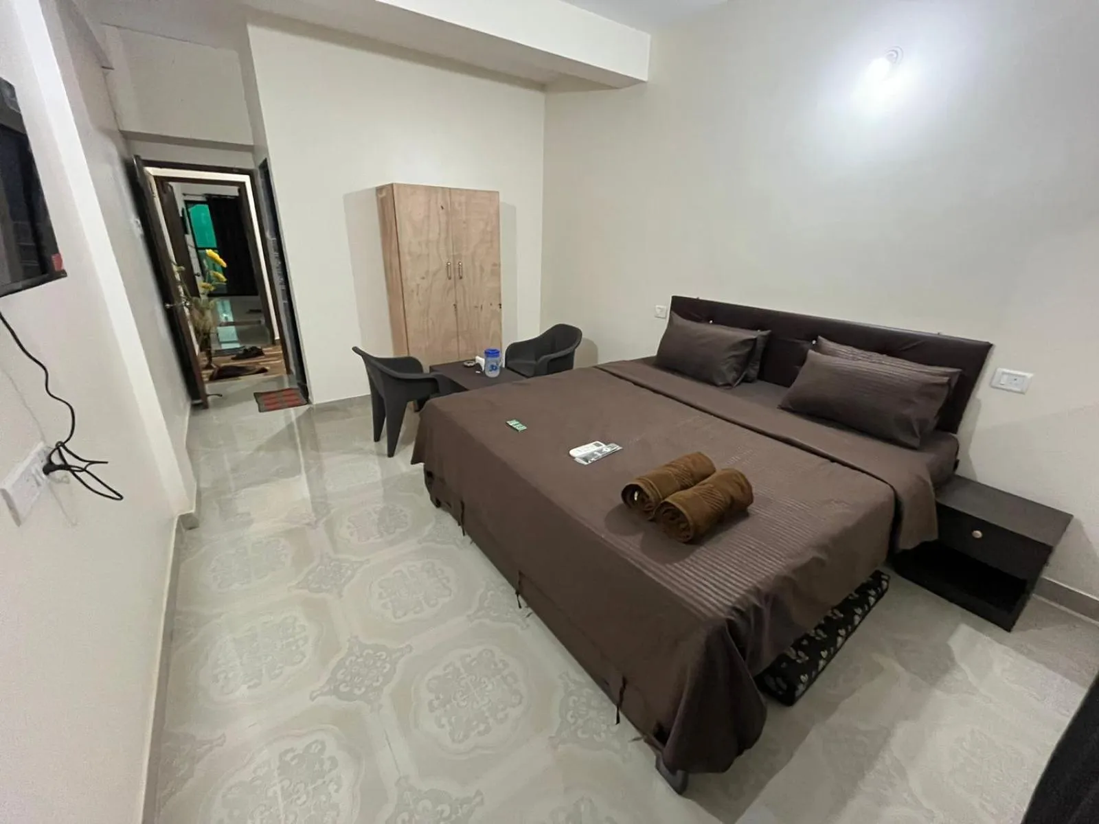 Bed in Hotel Saffron Baga