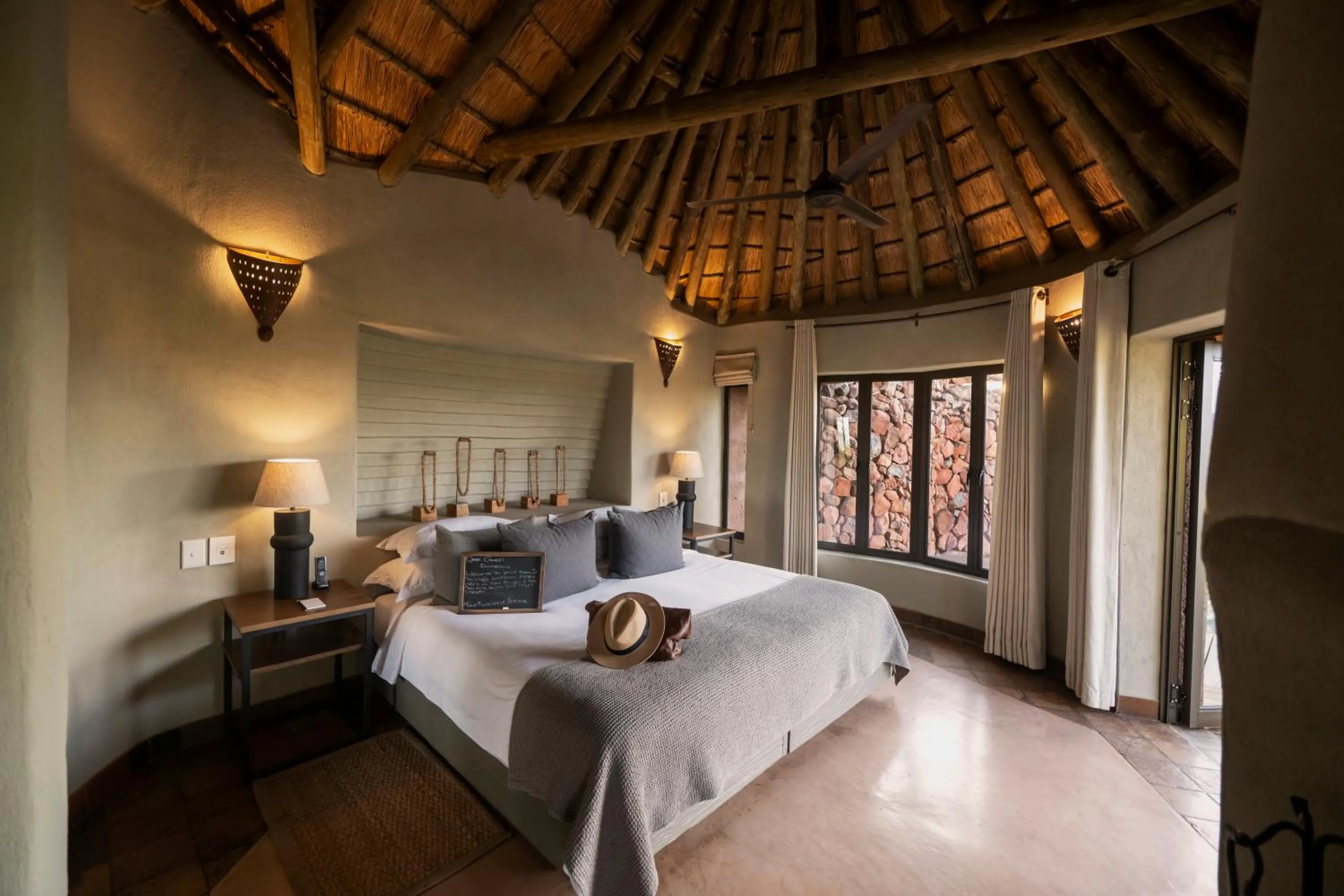 Bed in Madikwe Safari Lodge