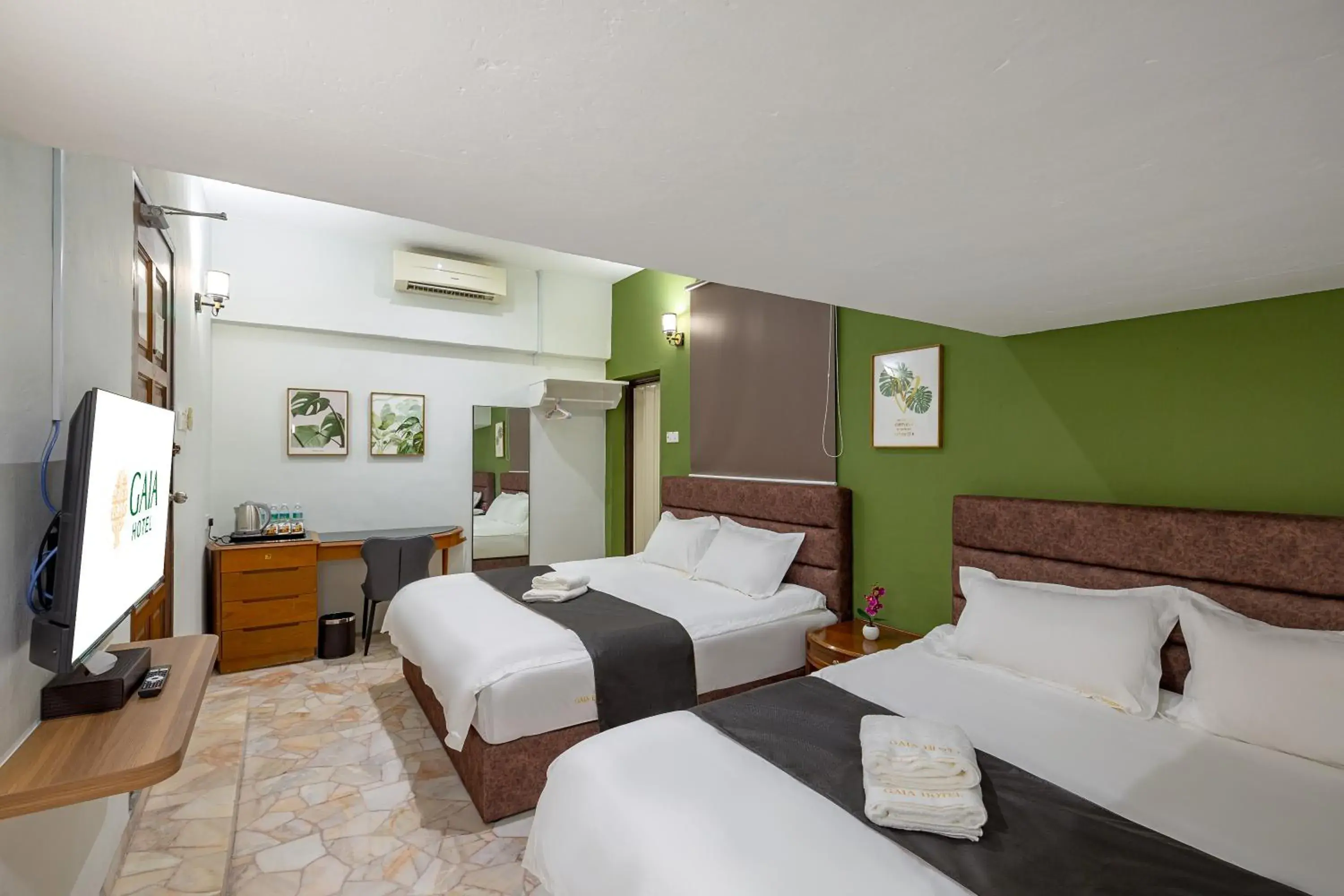 Bed in GAIA Hotel Bed in GAIA Hotel