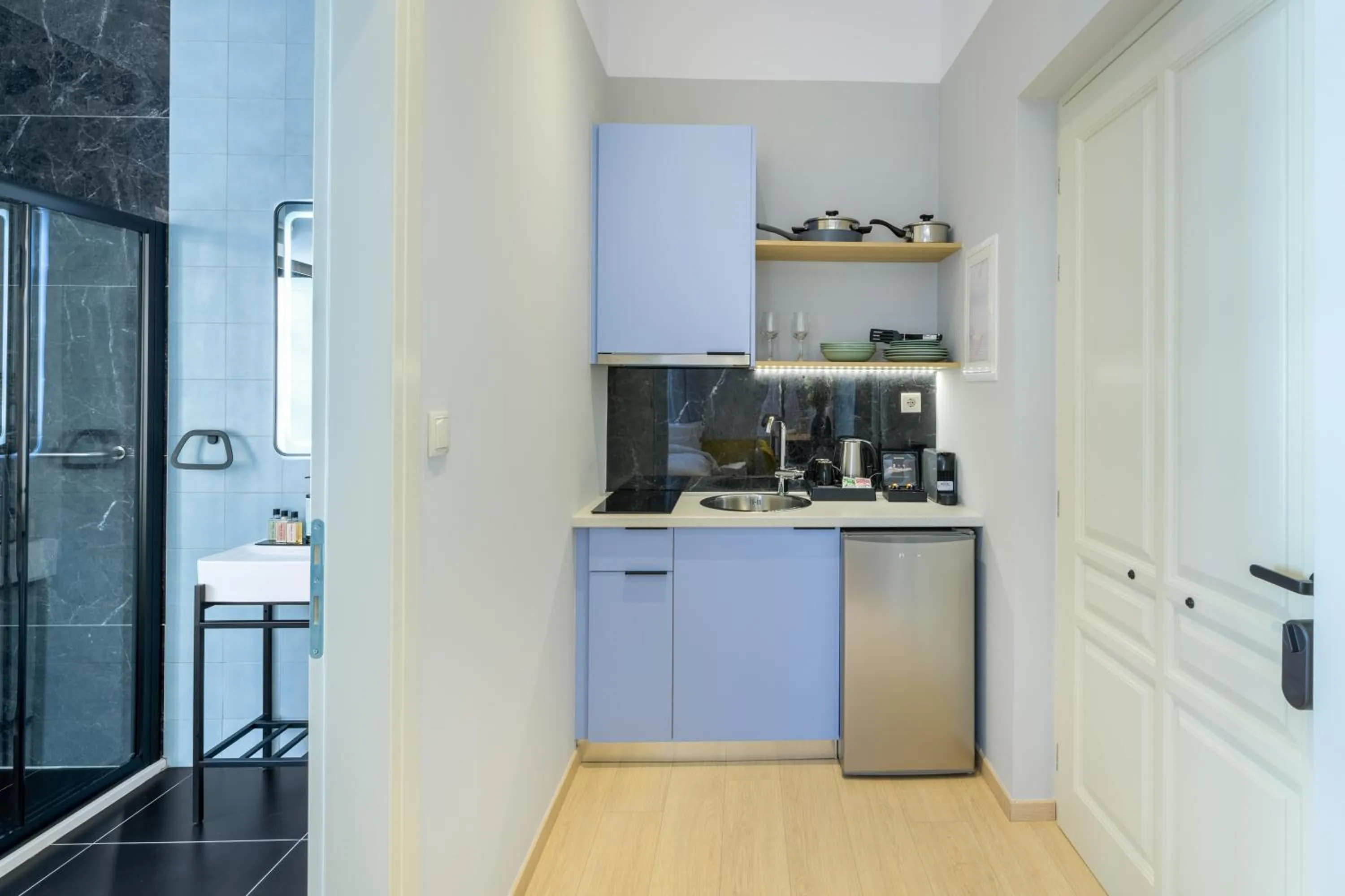 Kitchen or kitchenette in Giustiniani Apartments