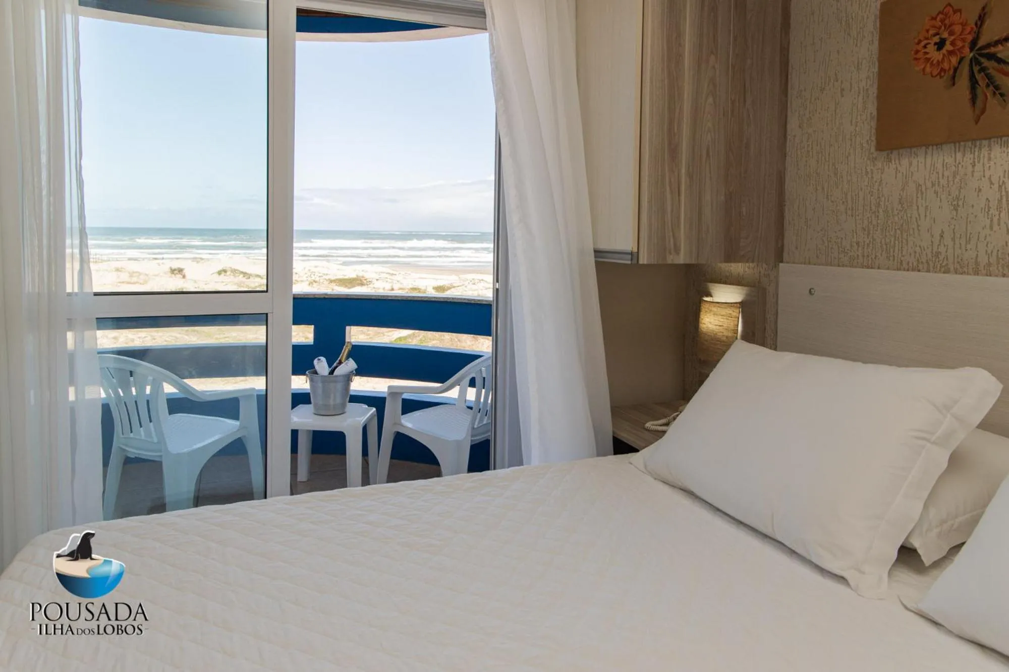 Bed in Pousada Ilha dos Lobos