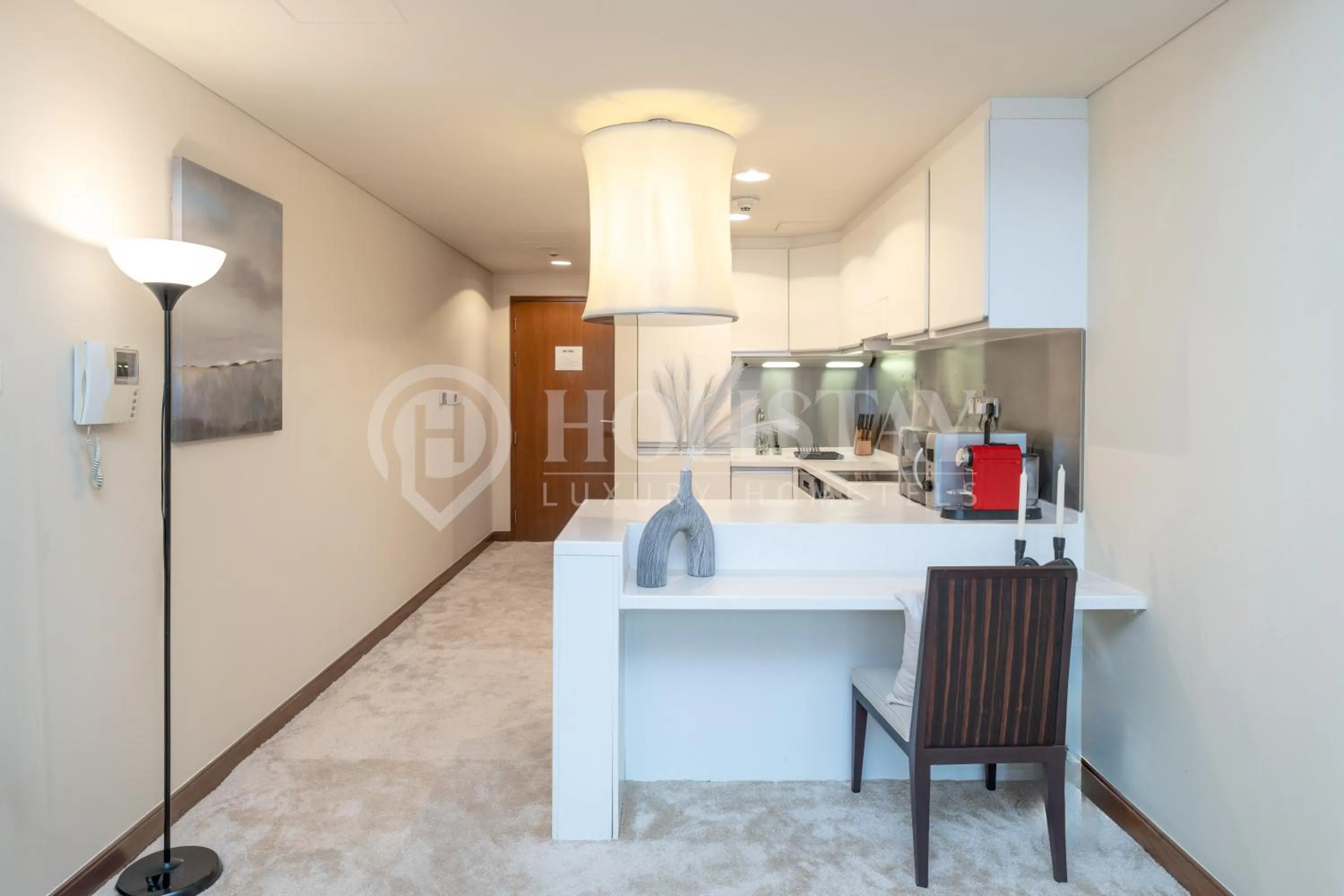 Dining area in Holistay Luxury Homes - Burj khalifa view - Direct Access Dubai Mall