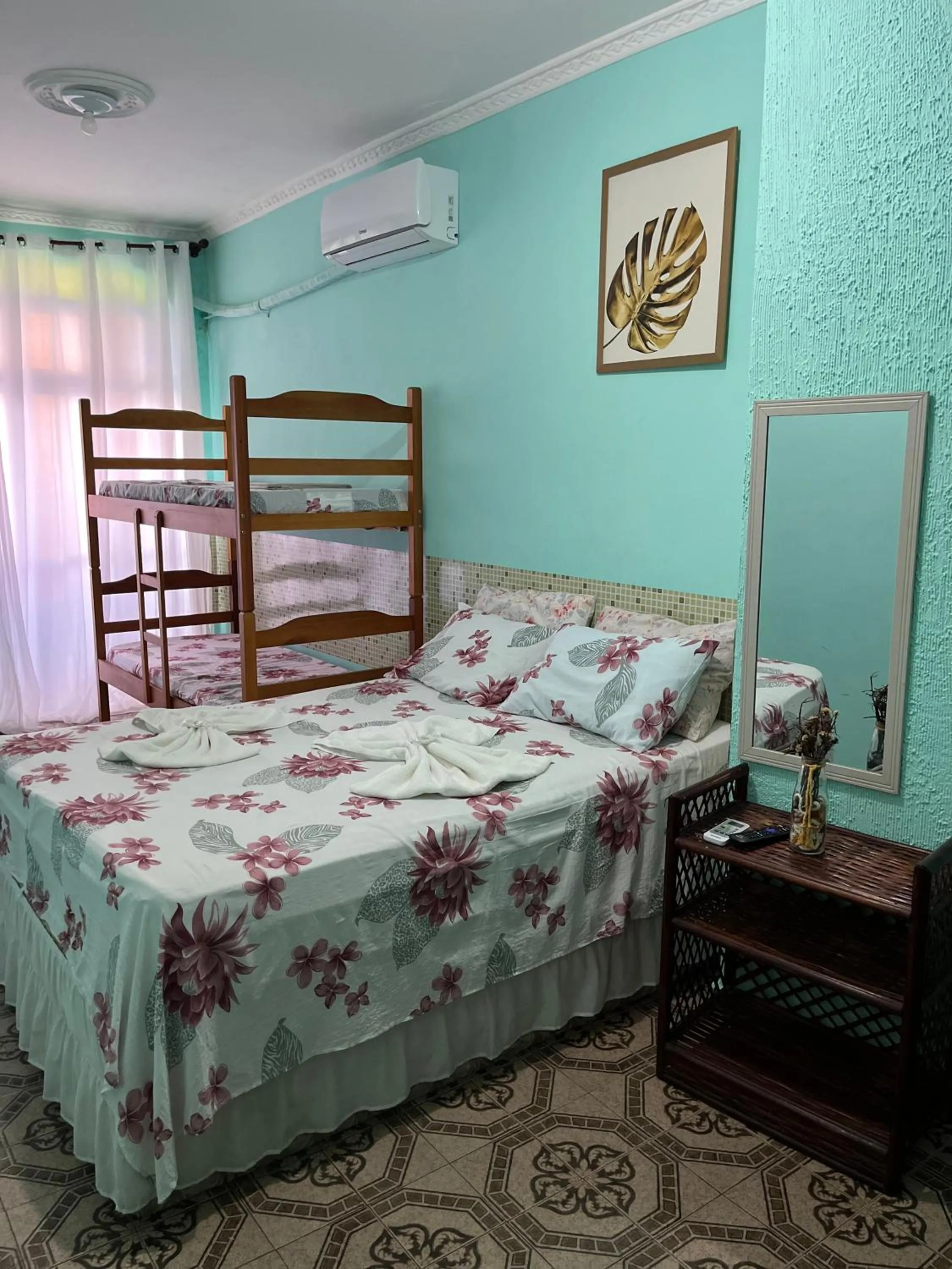 Bed in Pousada Biribiri