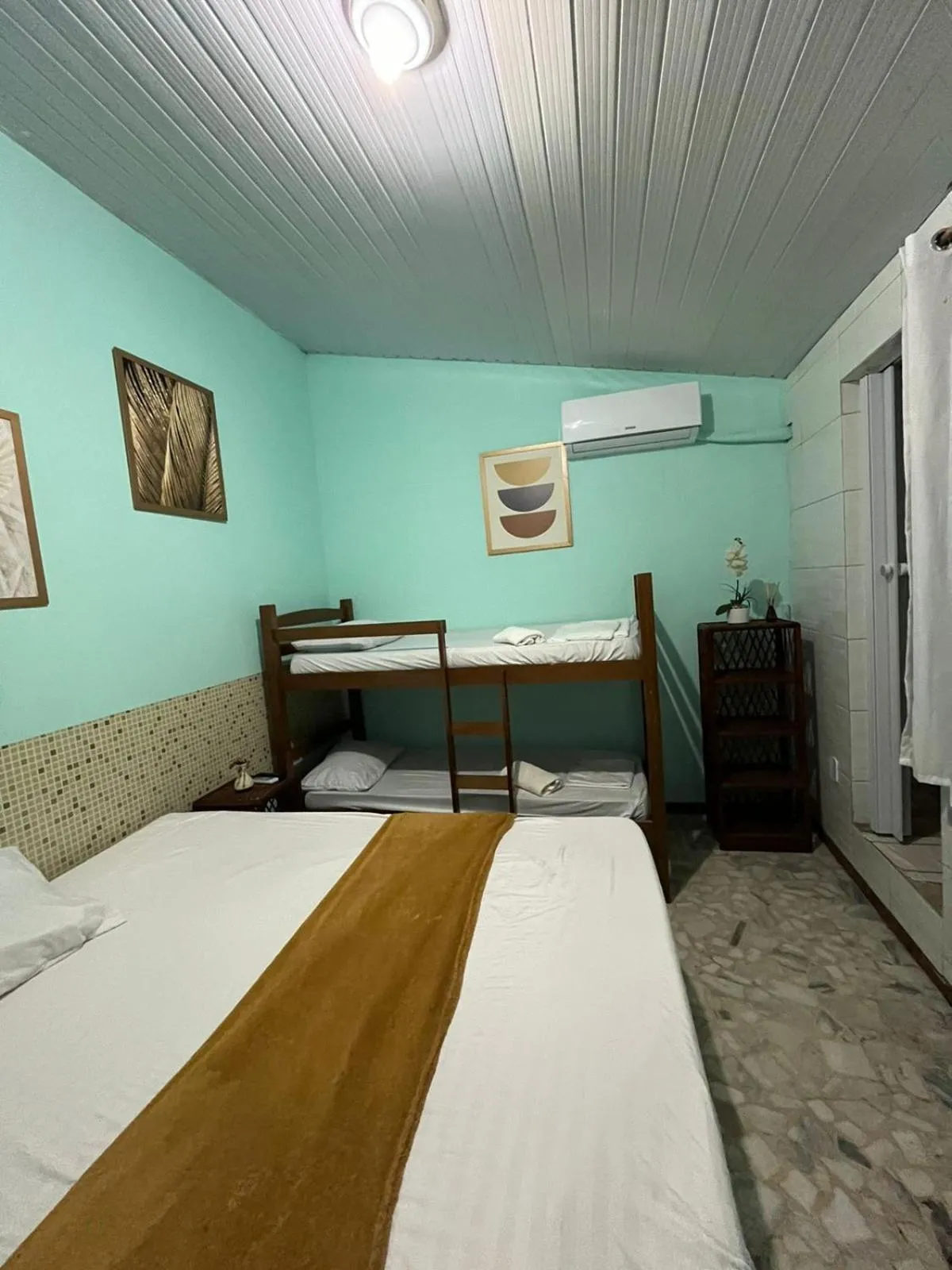 Bed in Pousada Biribiri
