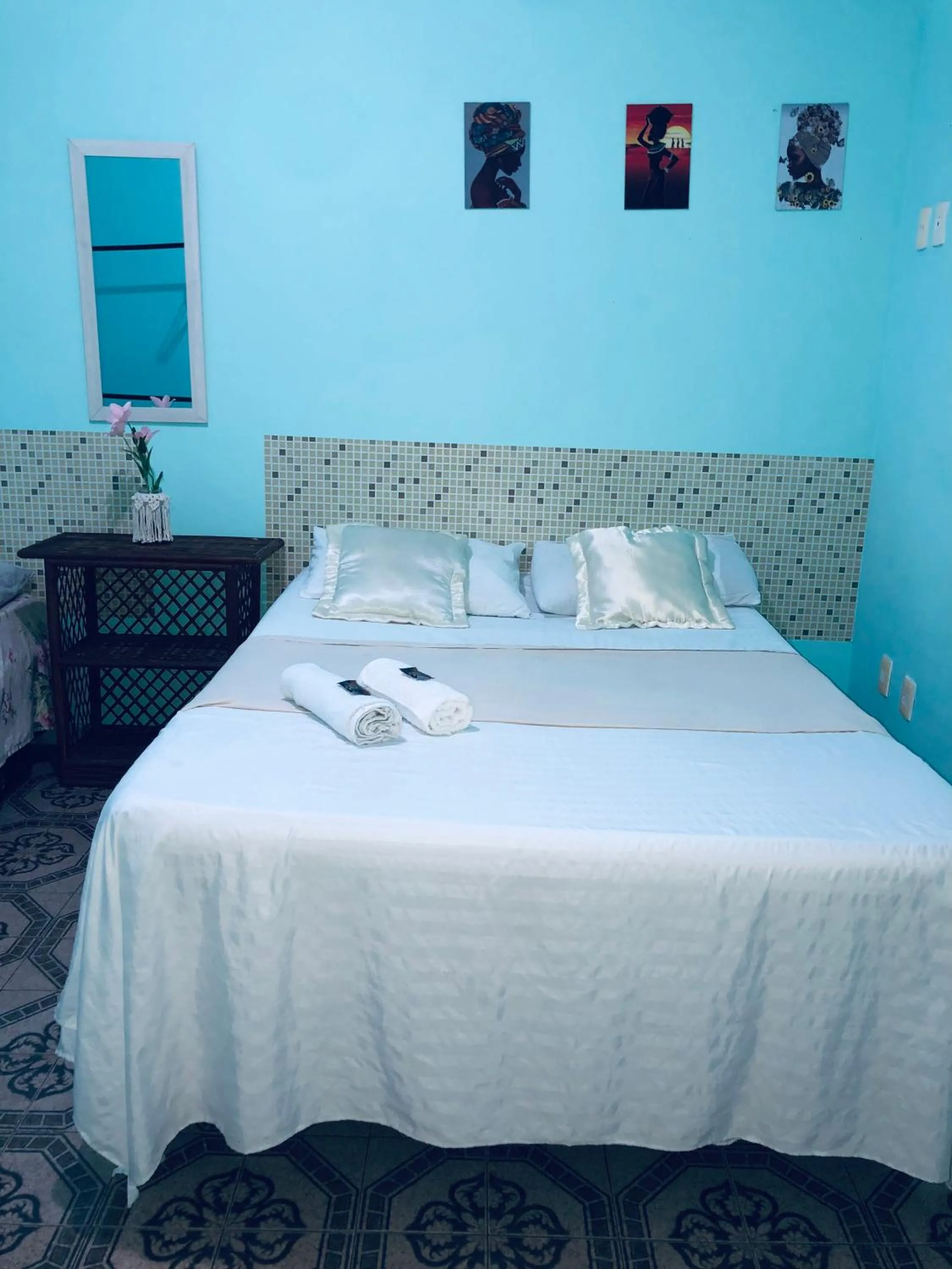Bed in Pousada Biribiri