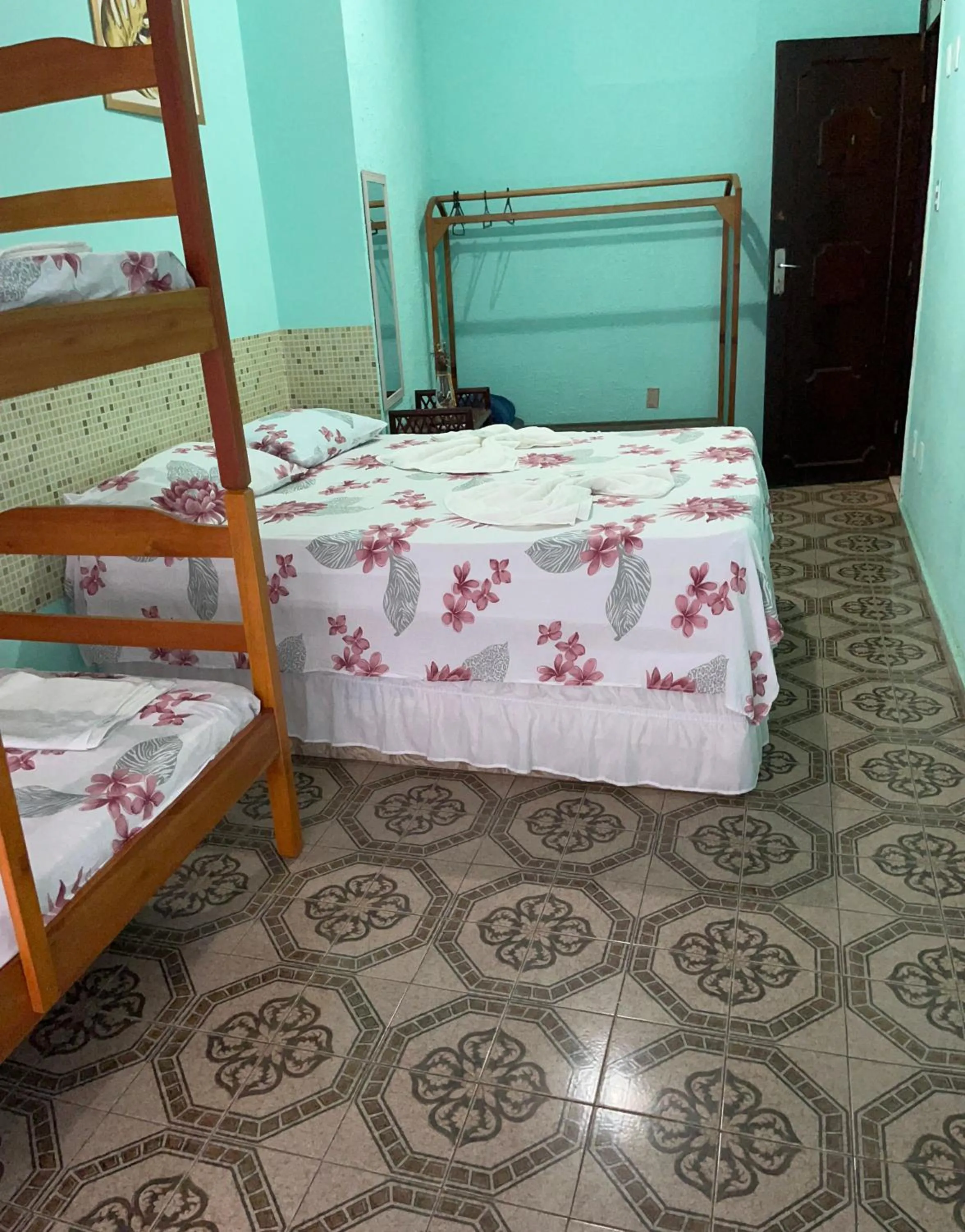 Bed in Pousada Biribiri