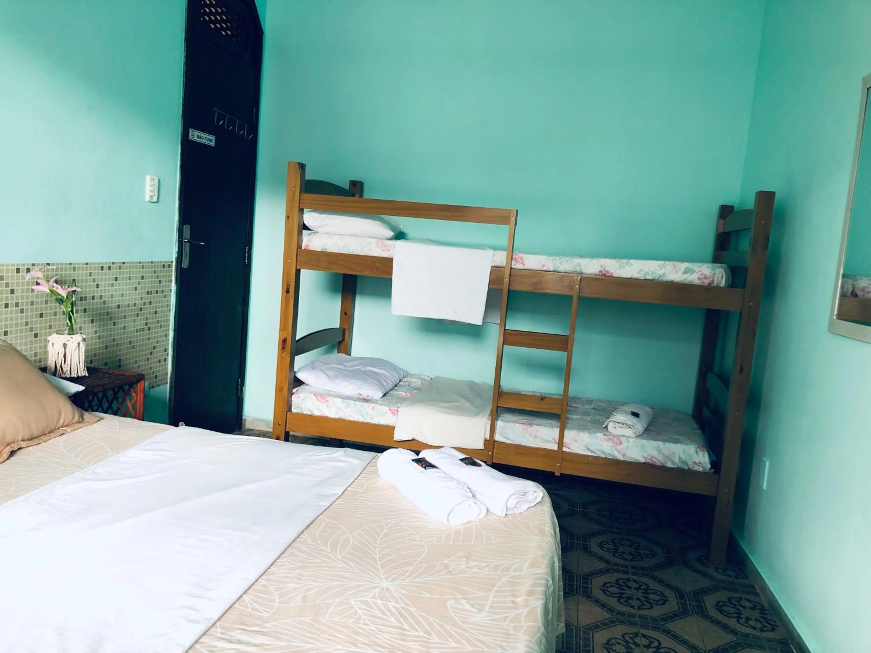 Bed in Pousada Biribiri