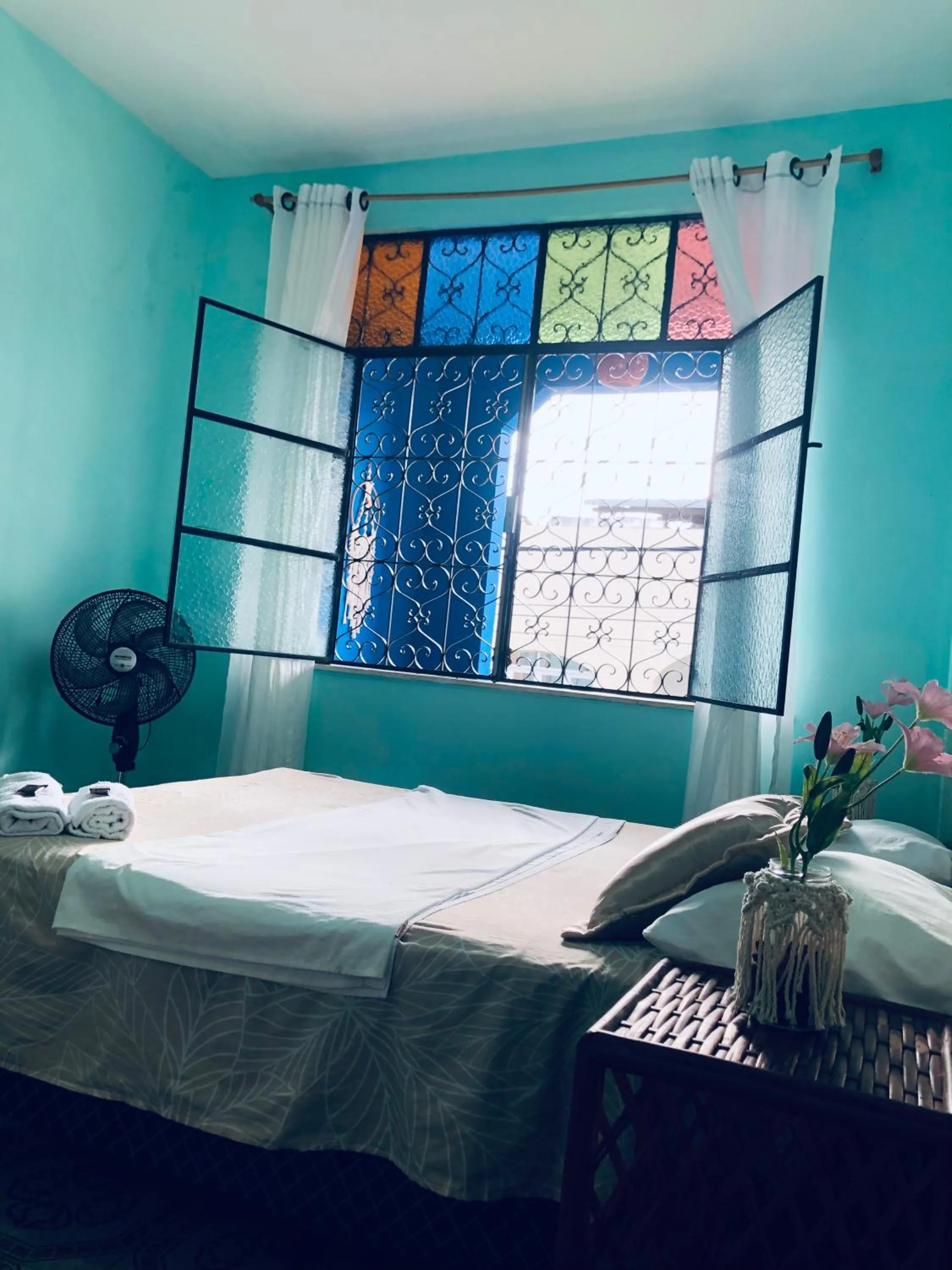 Bed in Pousada Biribiri