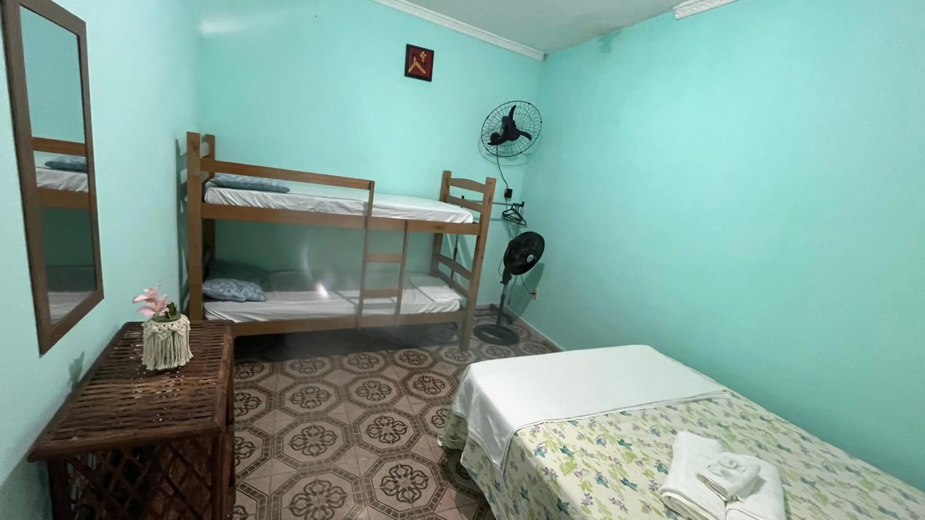 Bed in Pousada Biribiri