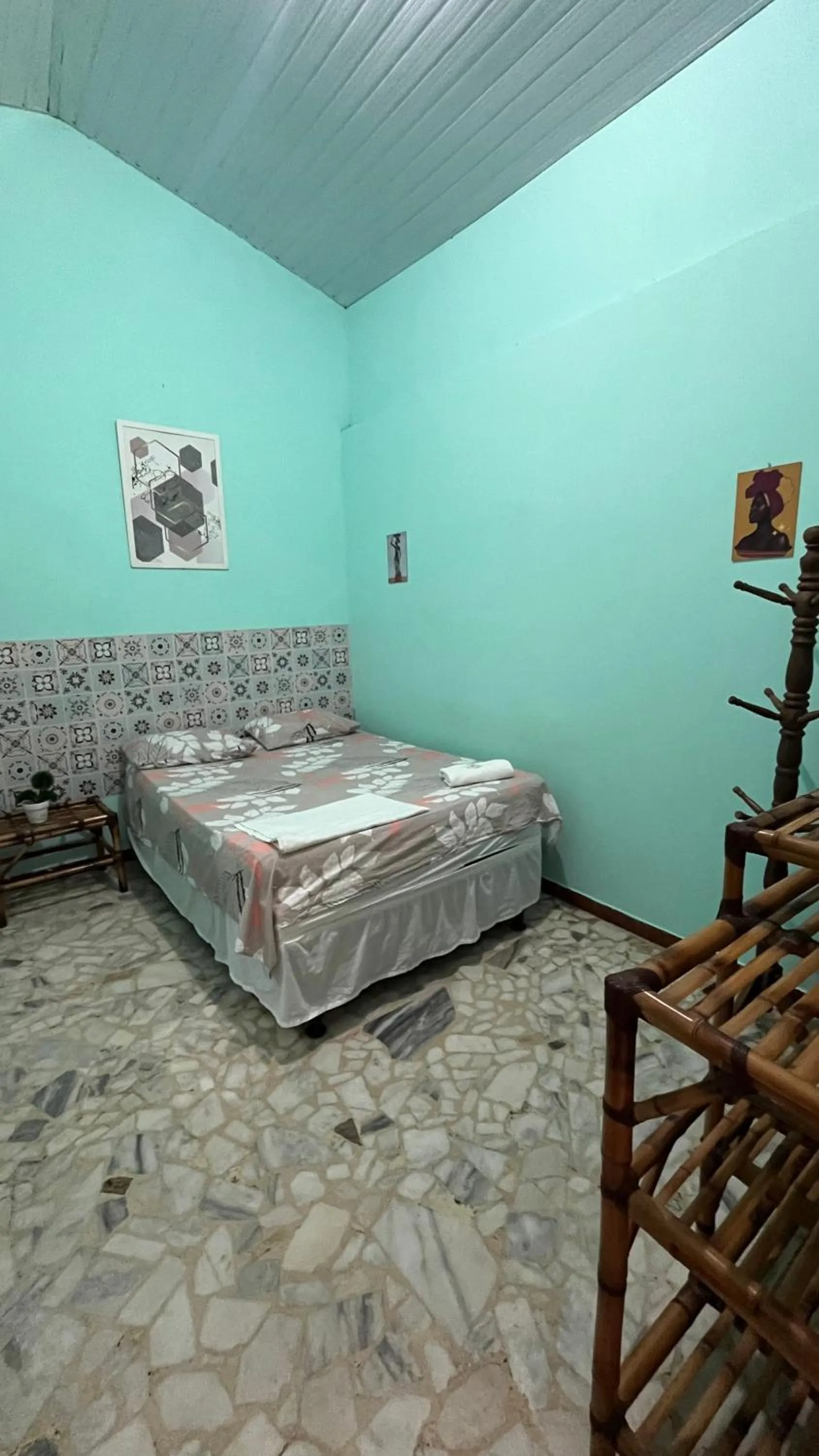 Bed in Pousada Biribiri