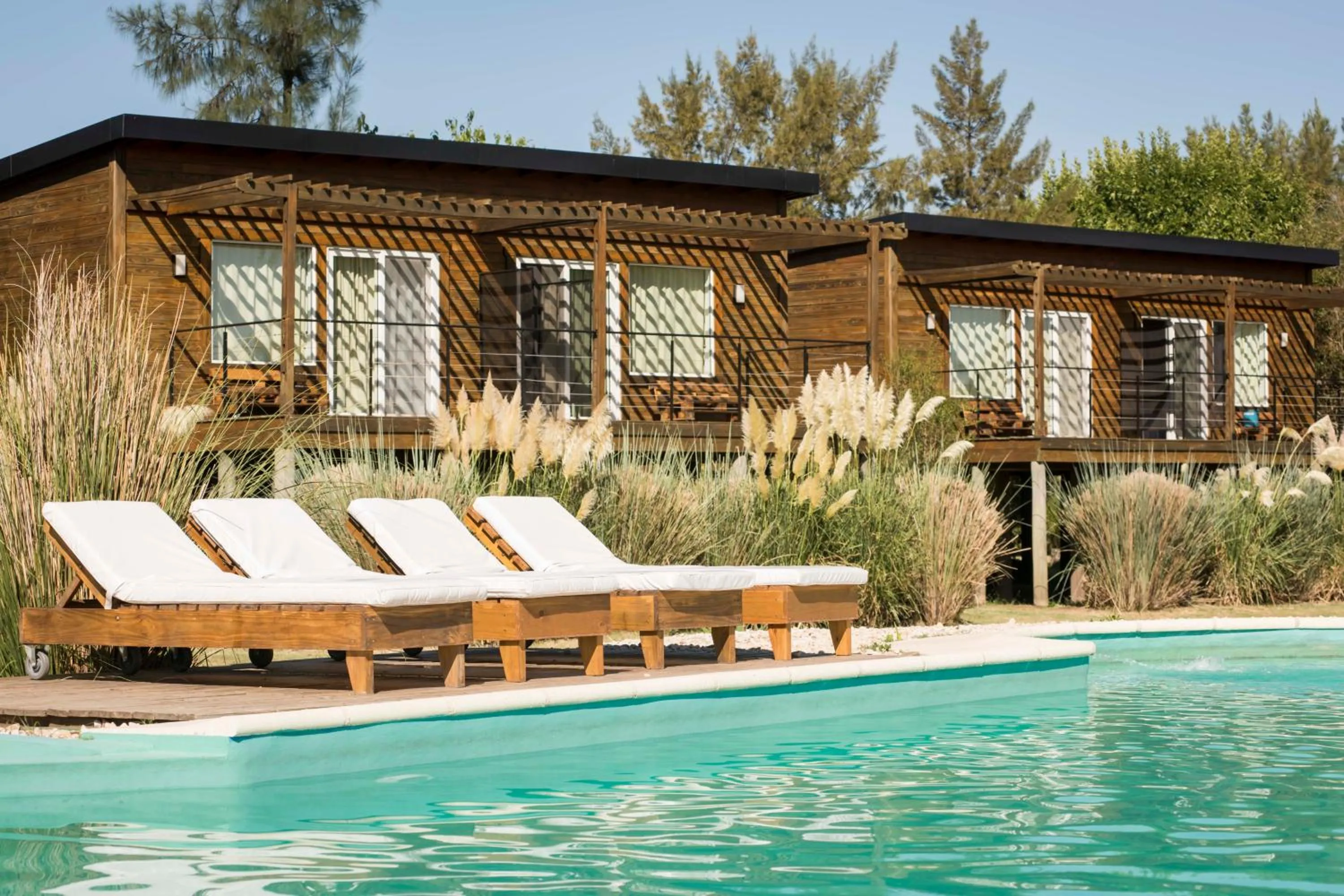 Pool view in Posada Las Aguas