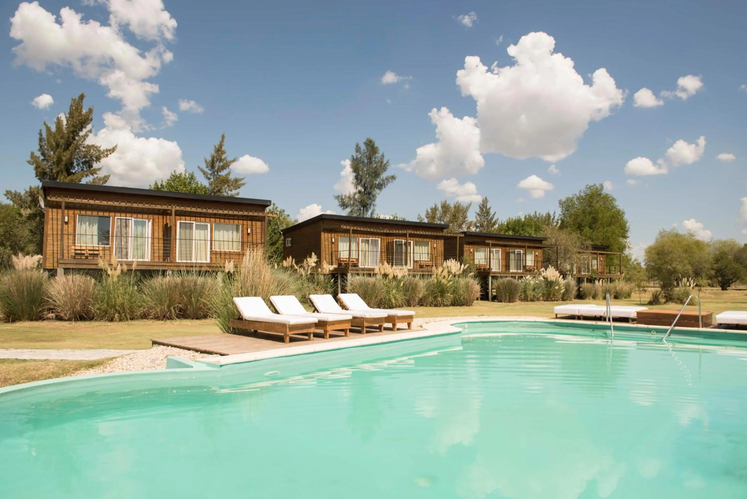 Pool view in Posada Las Aguas