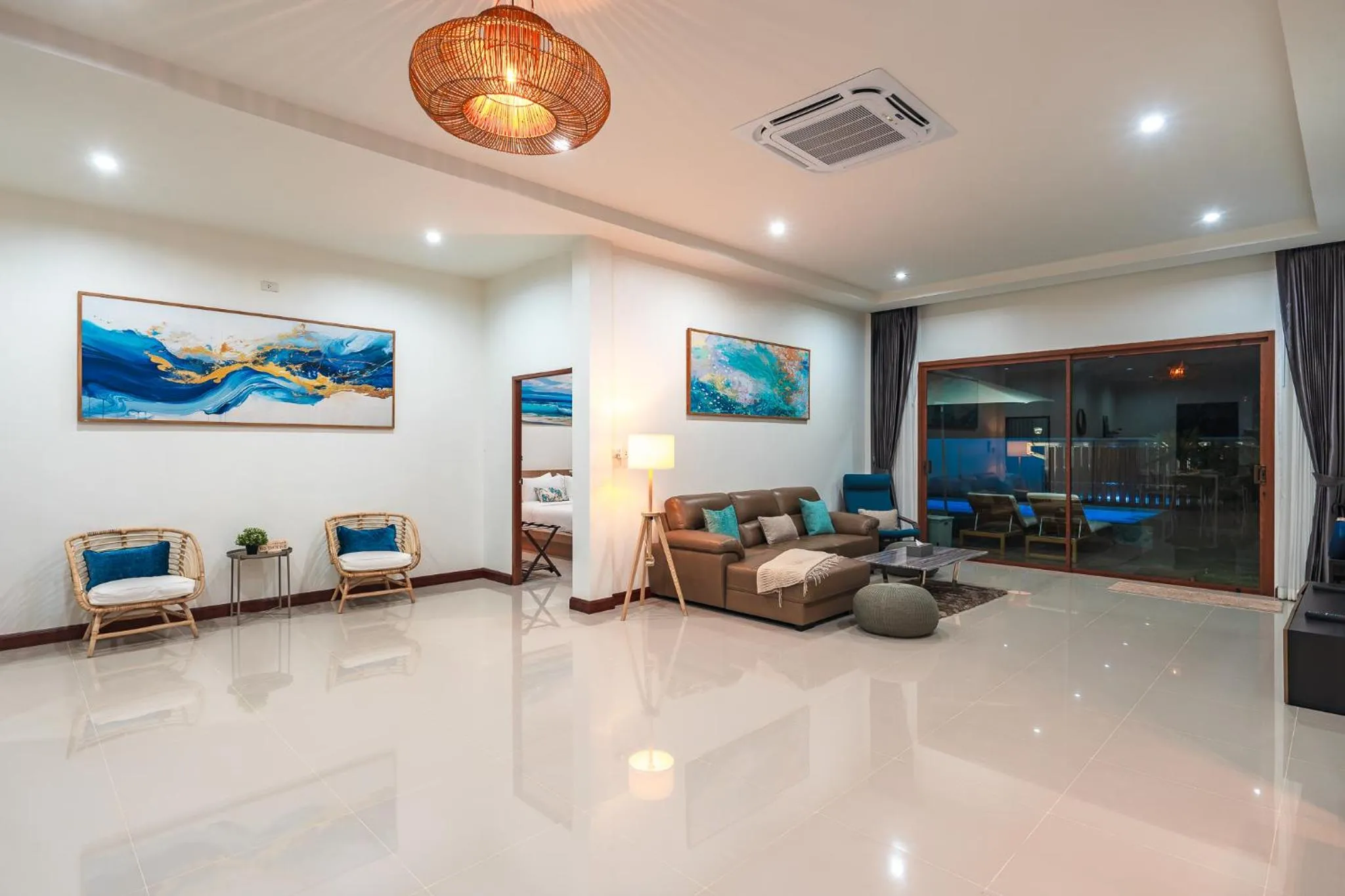 Living room in Pakbia Pool Villa Aonang Krabi