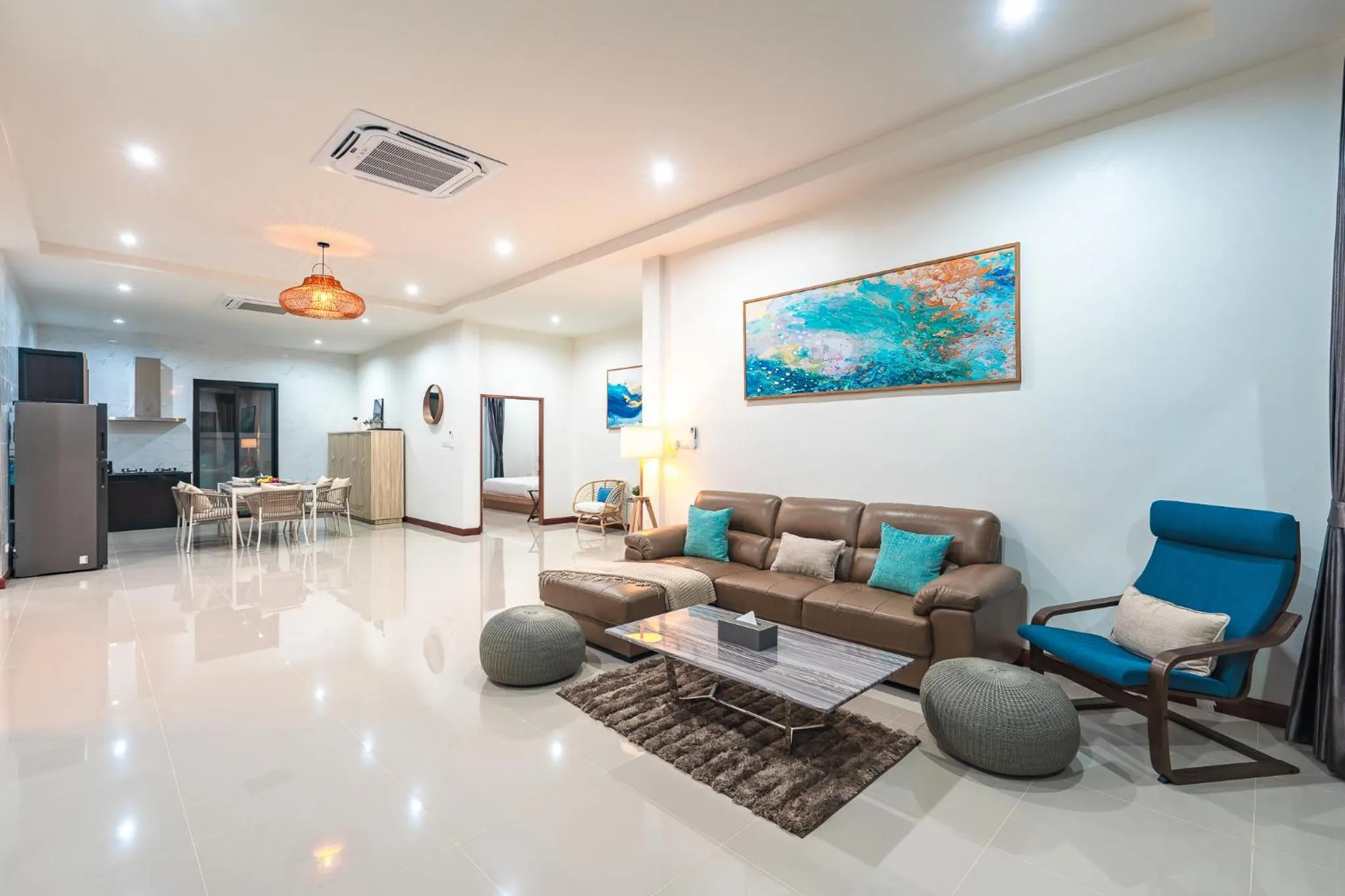 Living room in Pakbia Pool Villa Aonang Krabi