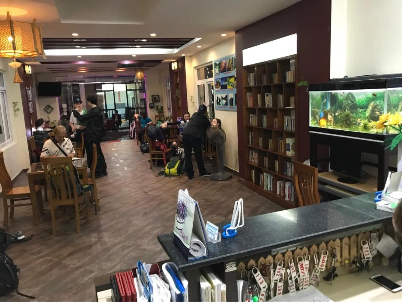 People in Sunny A Hotel