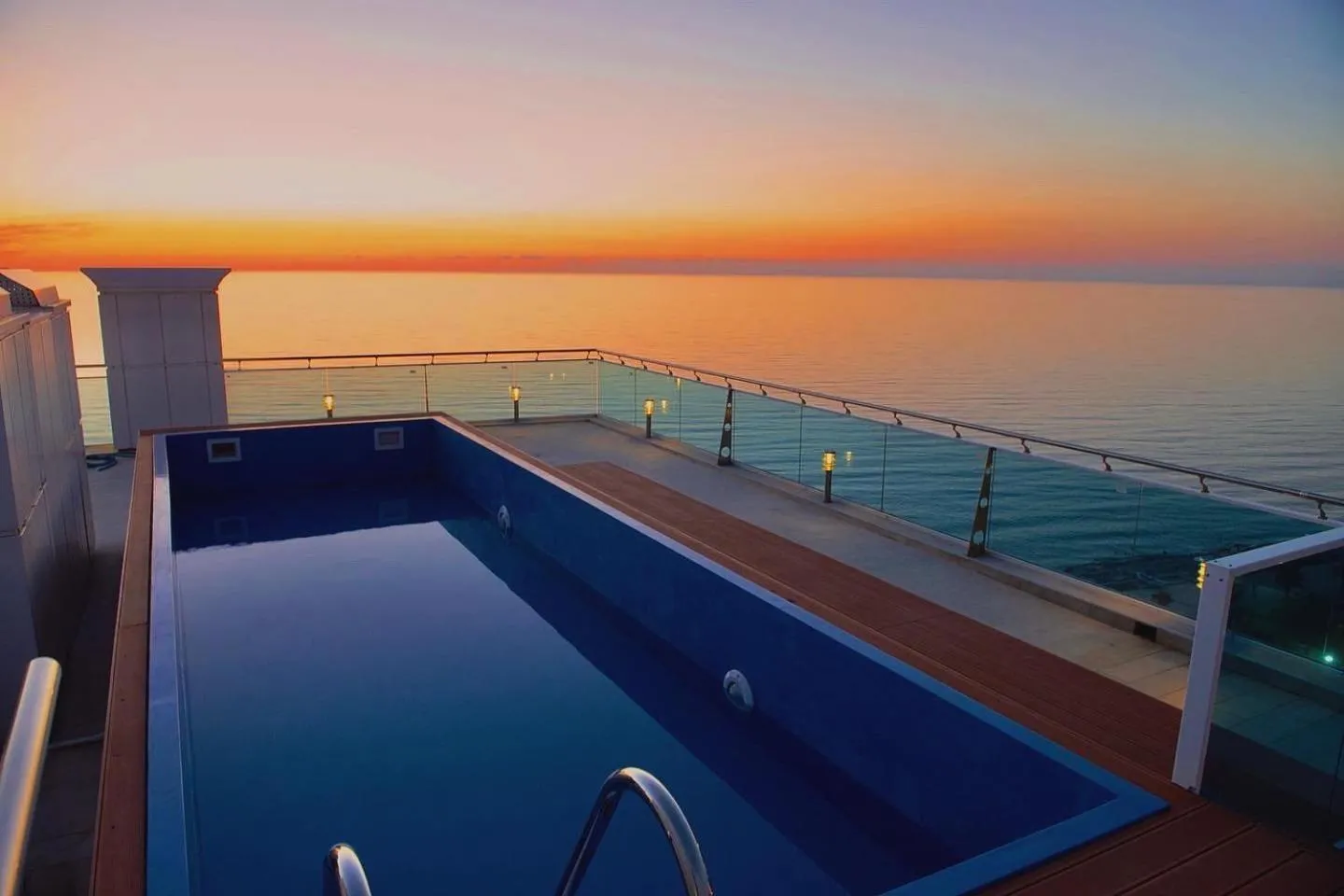 Pool view in Seagull Hotel Batumi