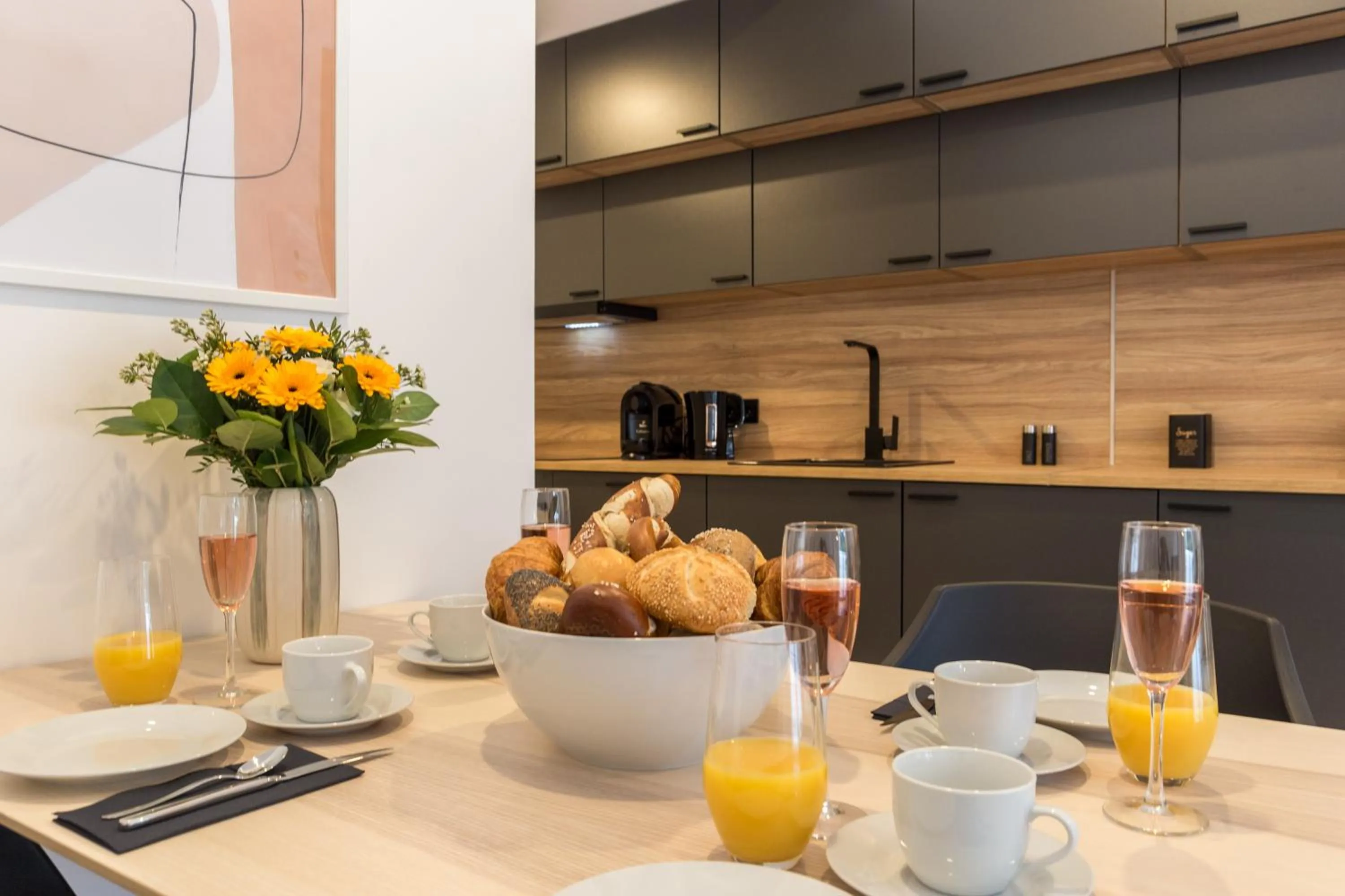 Coffee/tea facilities in living TIMELESS - Adler Apartments Sasbachwalden