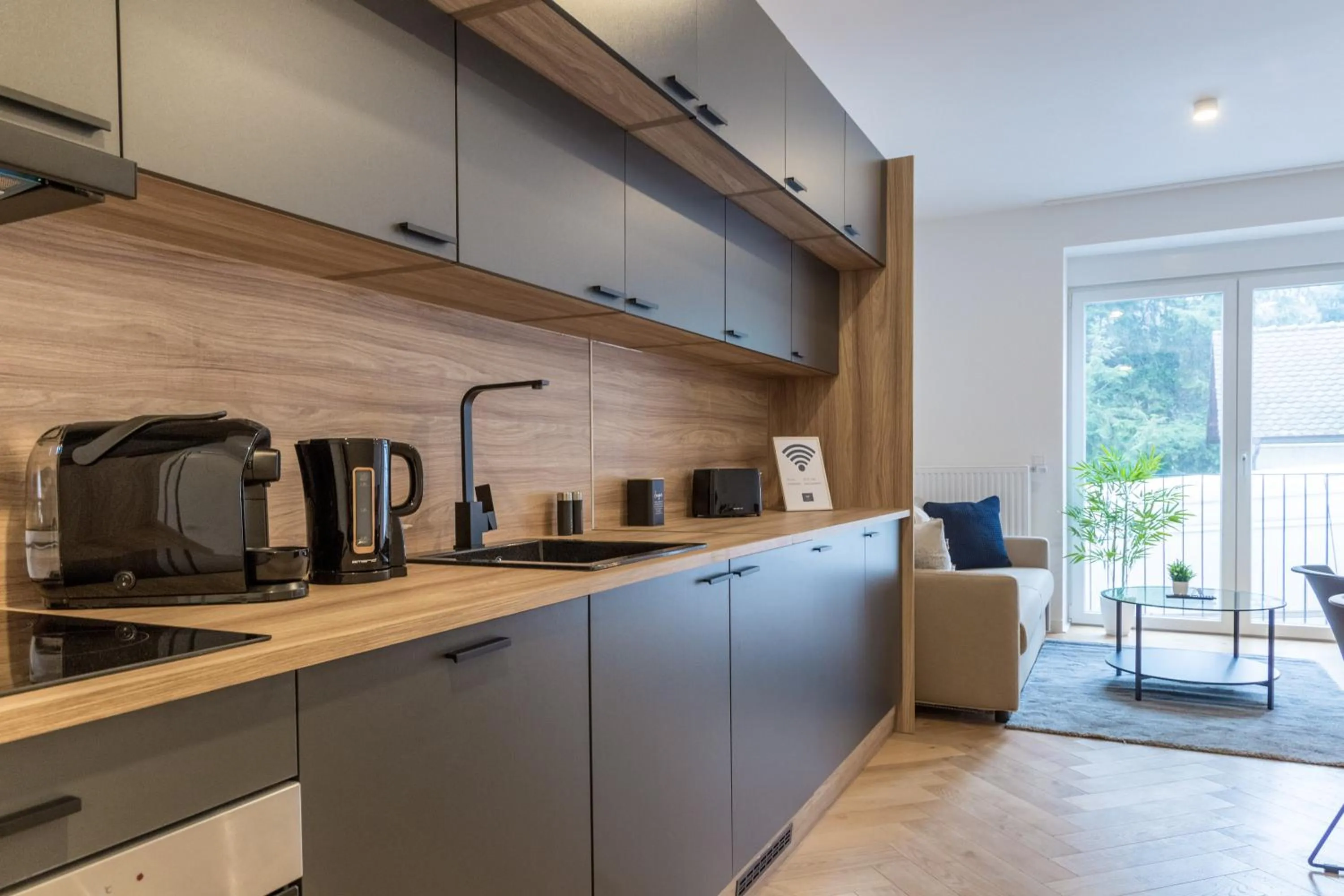Coffee/tea facilities in living TIMELESS - Adler Apartments Sasbachwalden