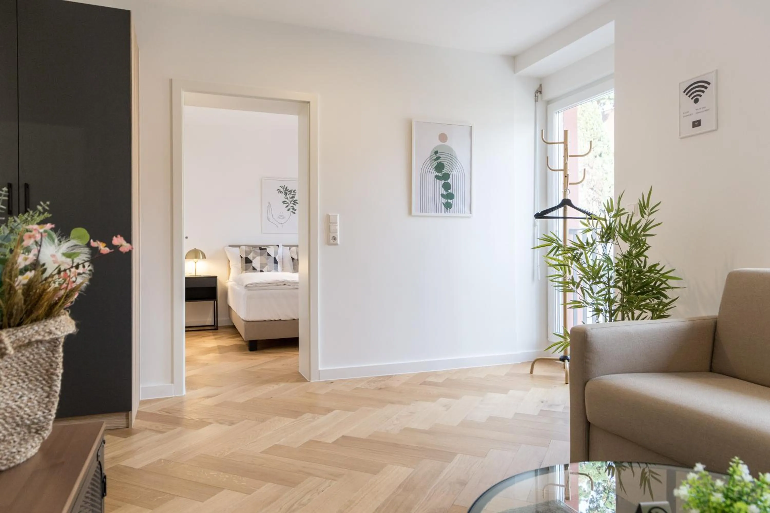 Bed in living TIMELESS - Adler Apartments Sasbachwalden