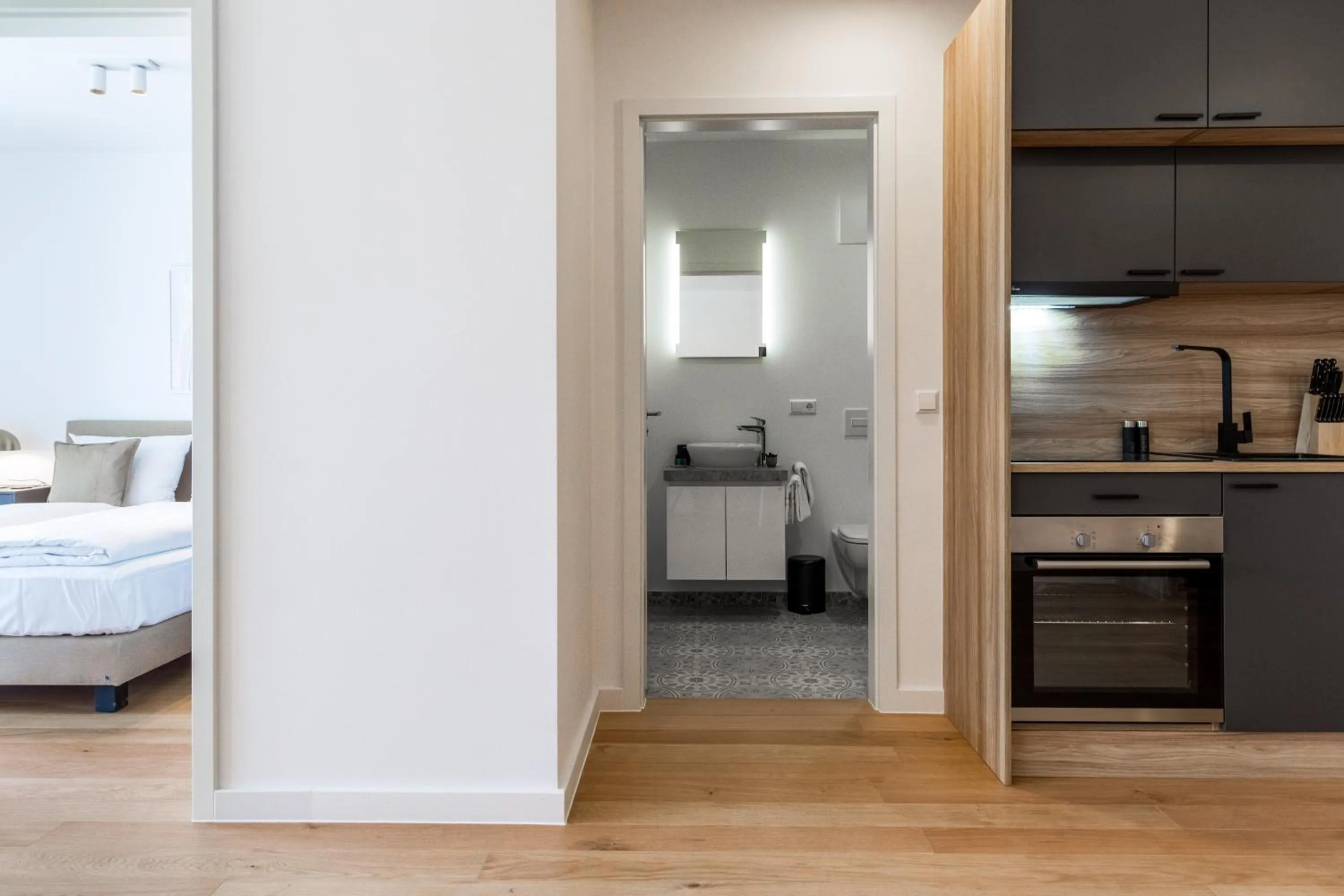 Bed in living TIMELESS - Adler Apartments Sasbachwalden