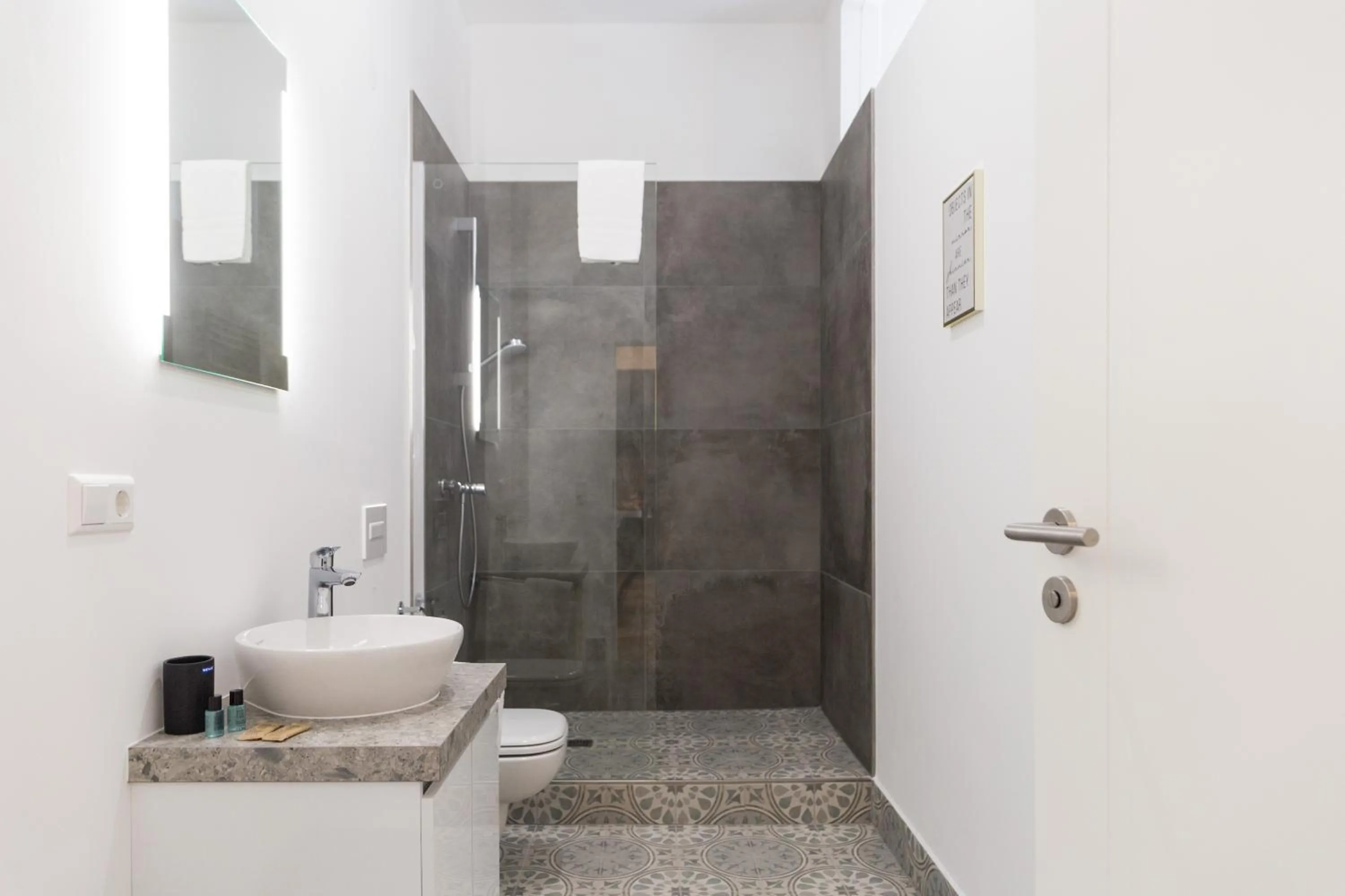 Shower in living TIMELESS - Adler Apartments Sasbachwalden