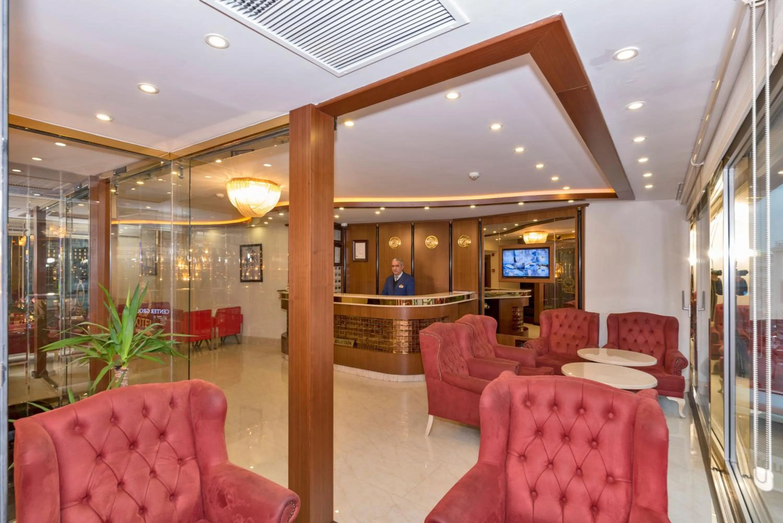 Lobby or reception in Marcello Hotel