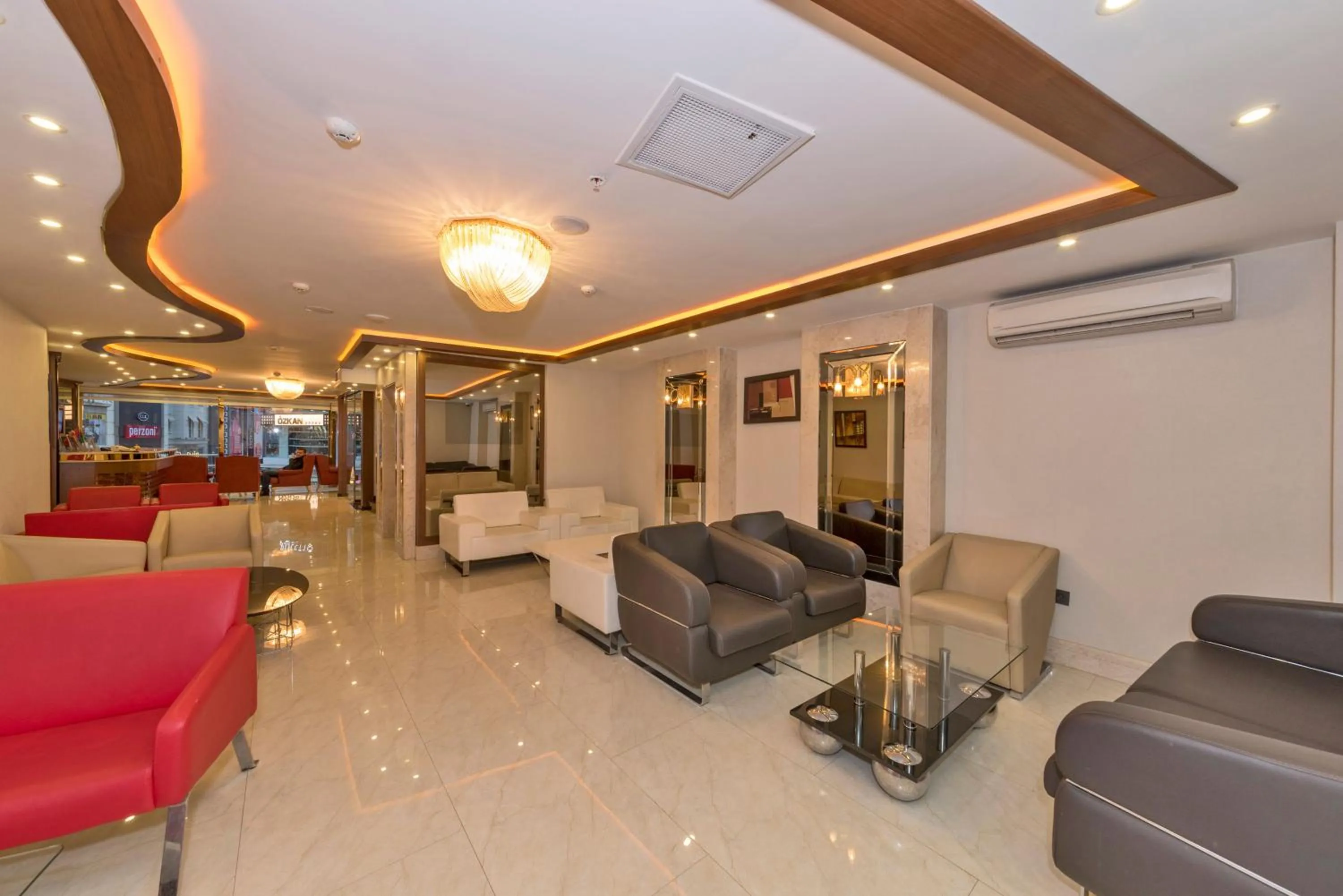Lobby or reception in Marcello Hotel