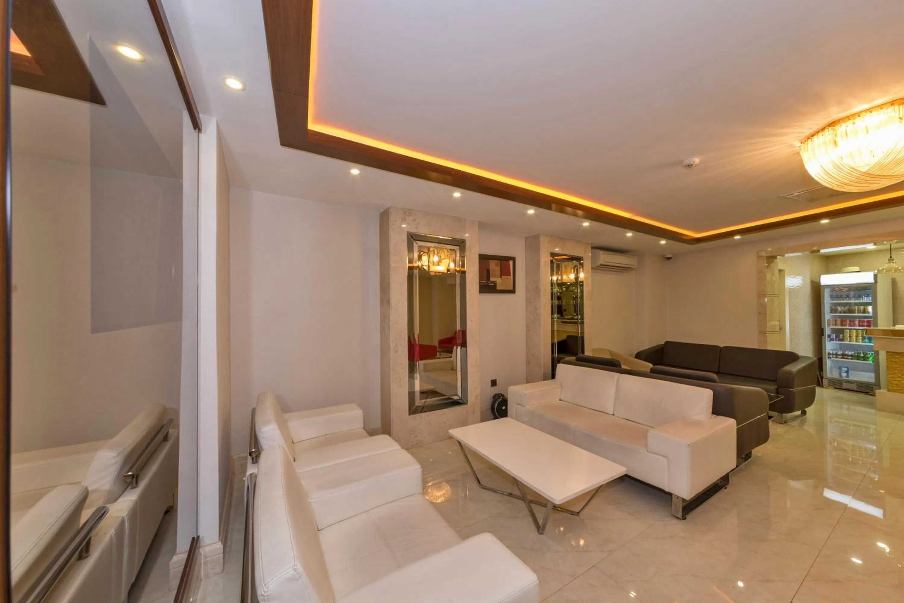 Lobby or reception in Marcello Hotel