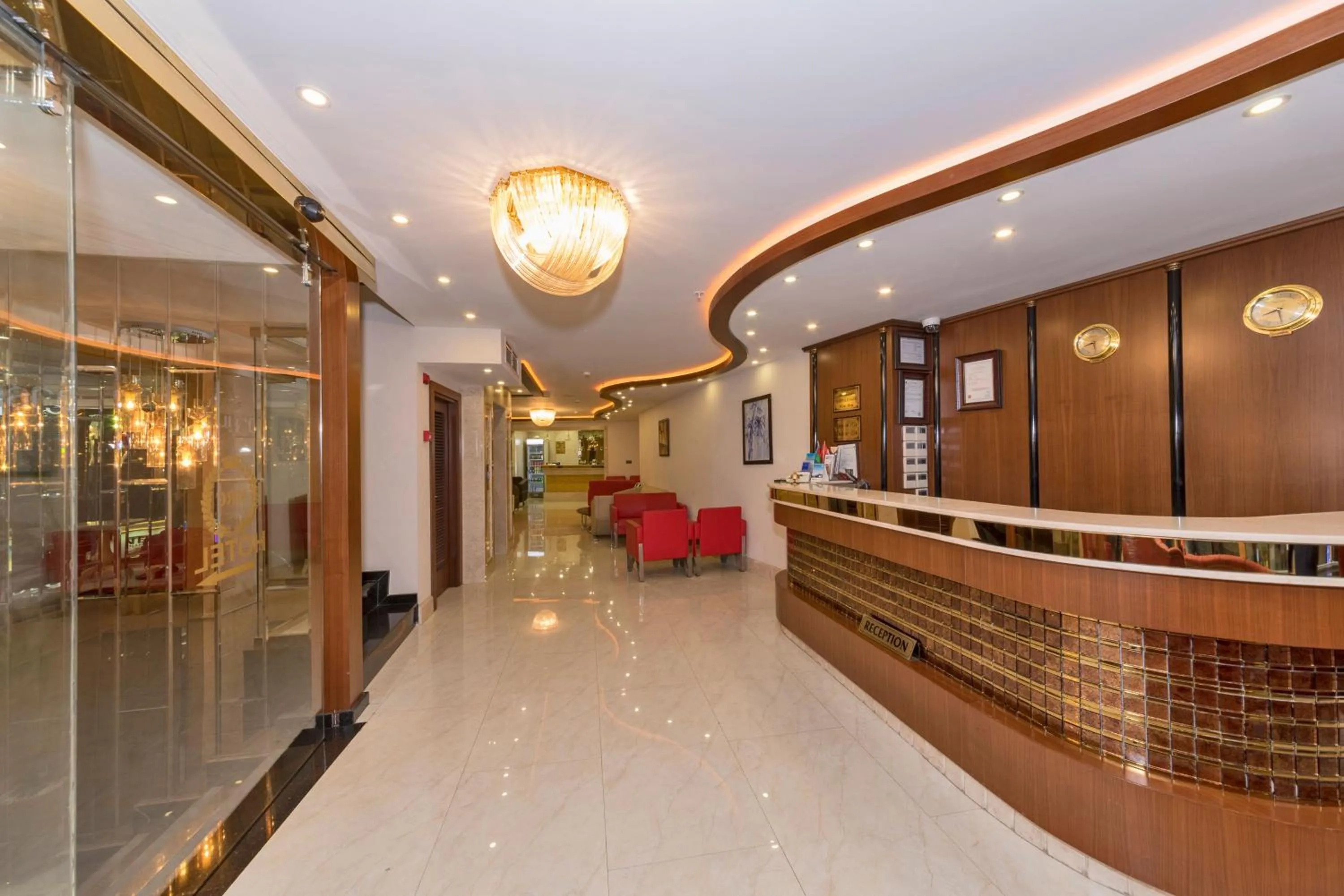 Lobby or reception in Marcello Hotel