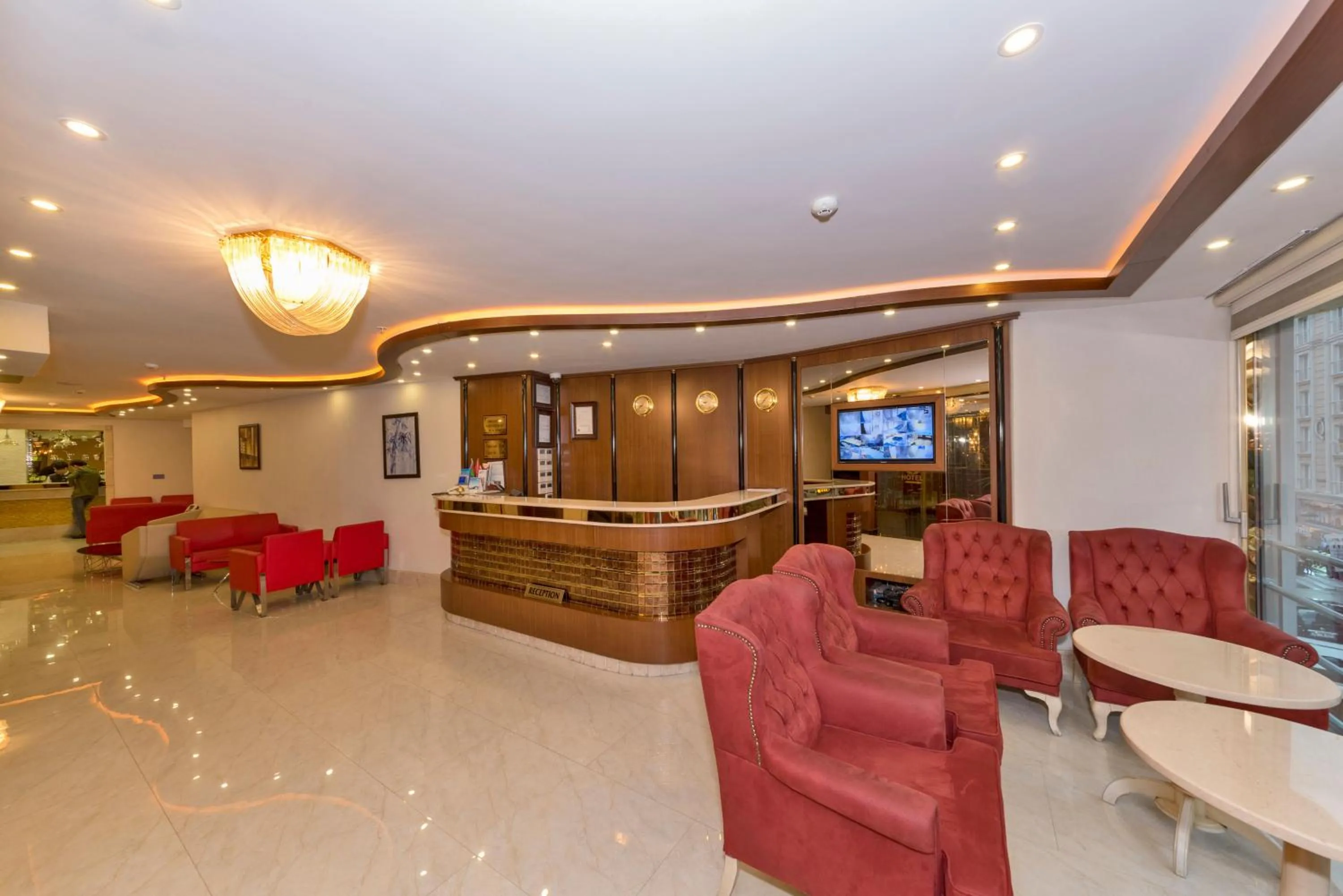 Lobby or reception in Marcello Hotel