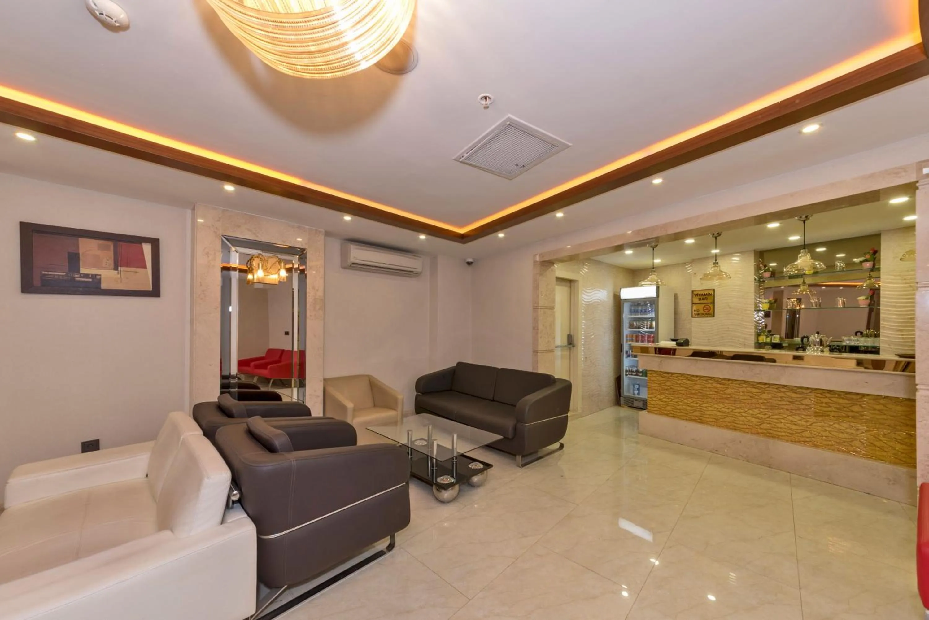 Lobby or reception in Marcello Hotel