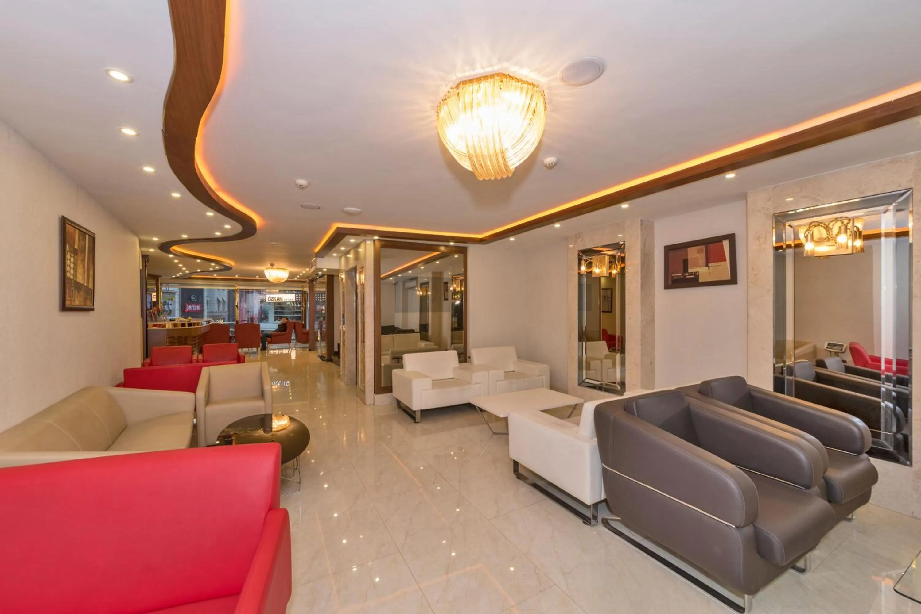 Lobby or reception in Marcello Hotel