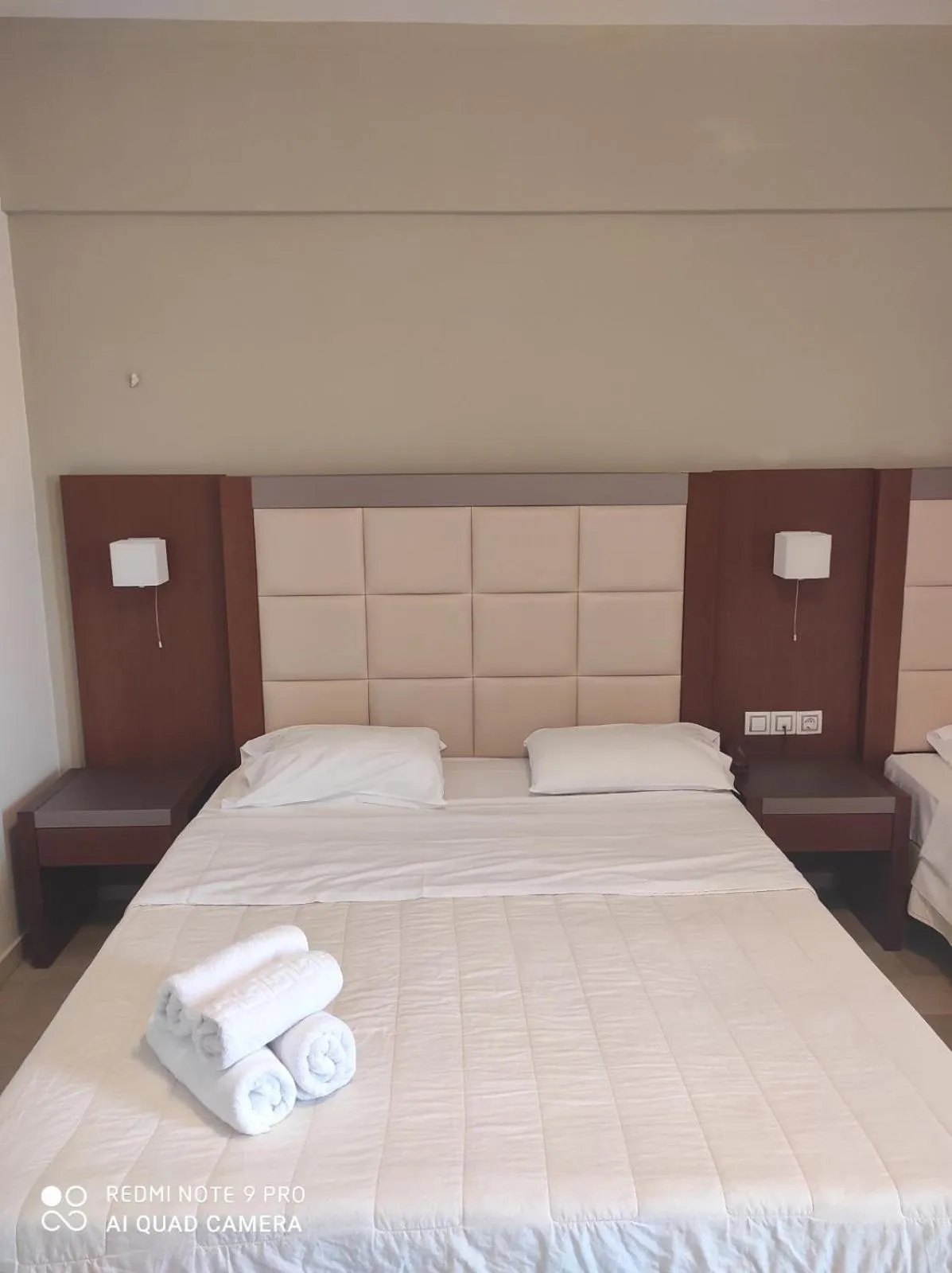 Bed in GOLDEN SUN Κokkoni Beach Hotel