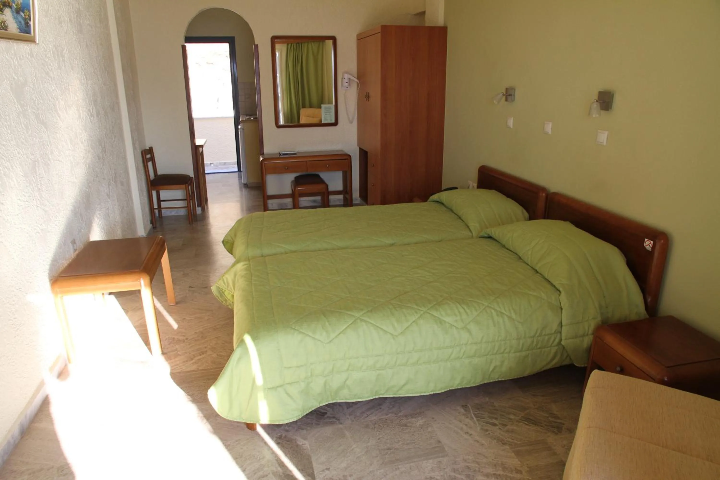 Bed in Hotel Philoxenia