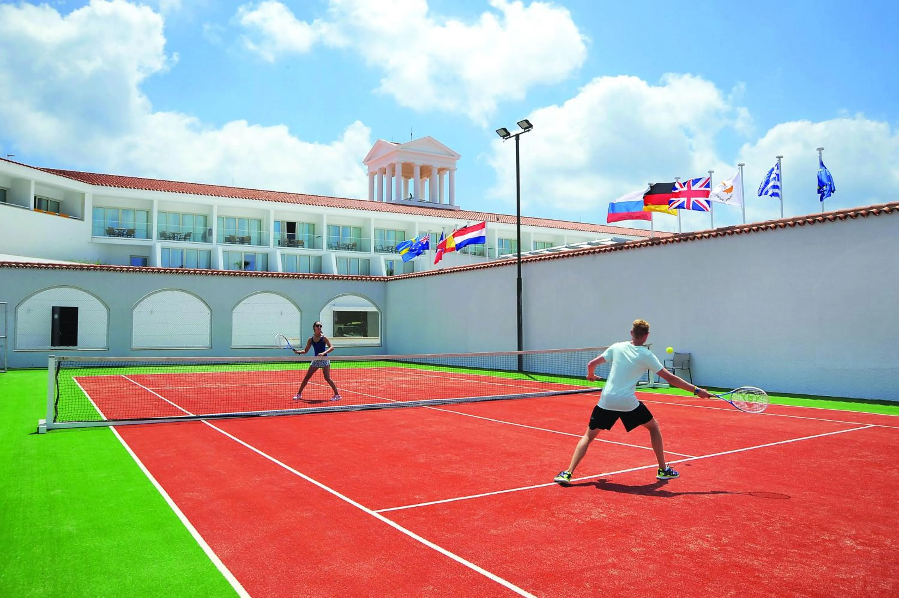 Tennis court in Olympic Lagoon Resort Paphos