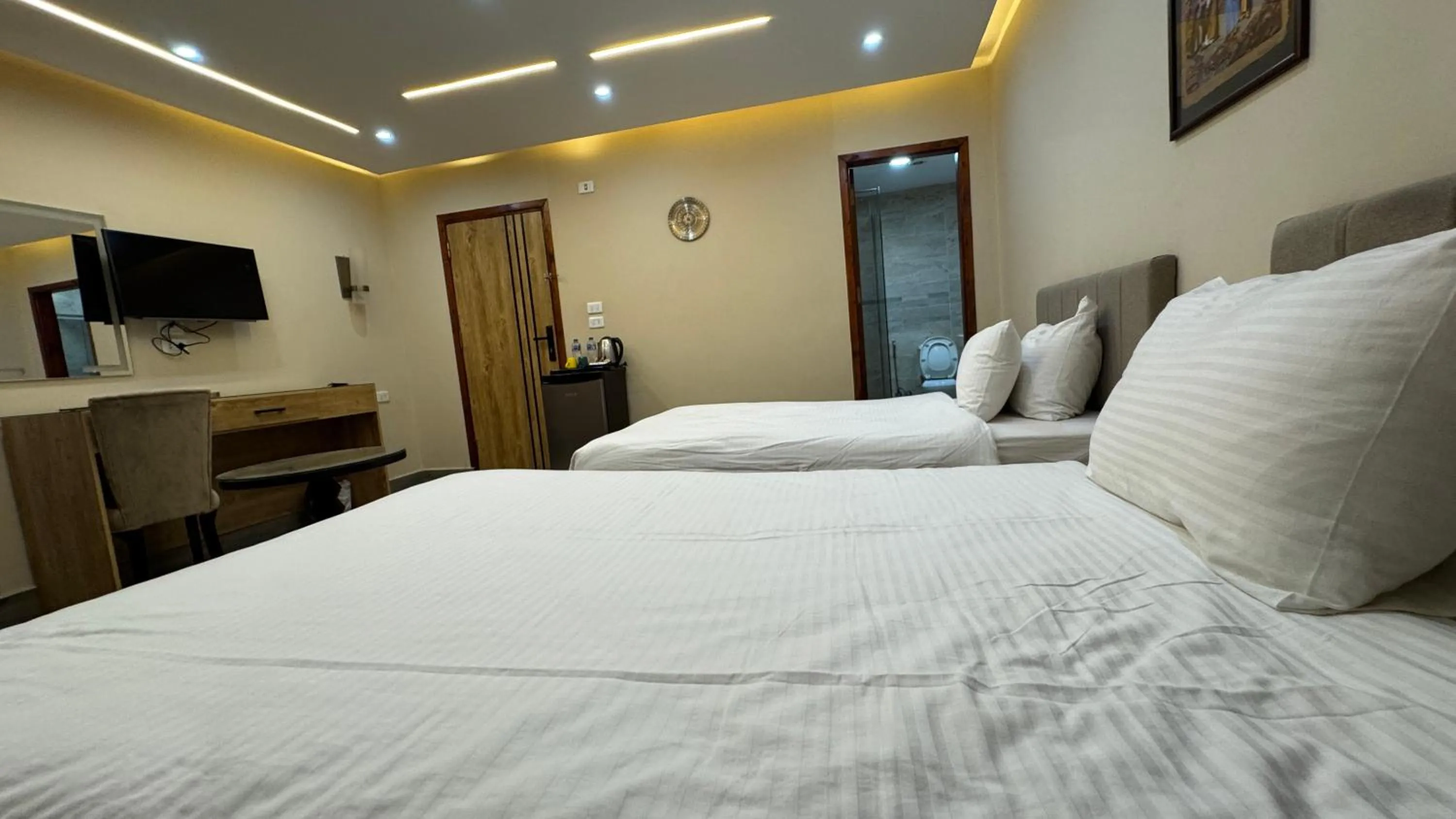 Bed in Pyramids Hotel