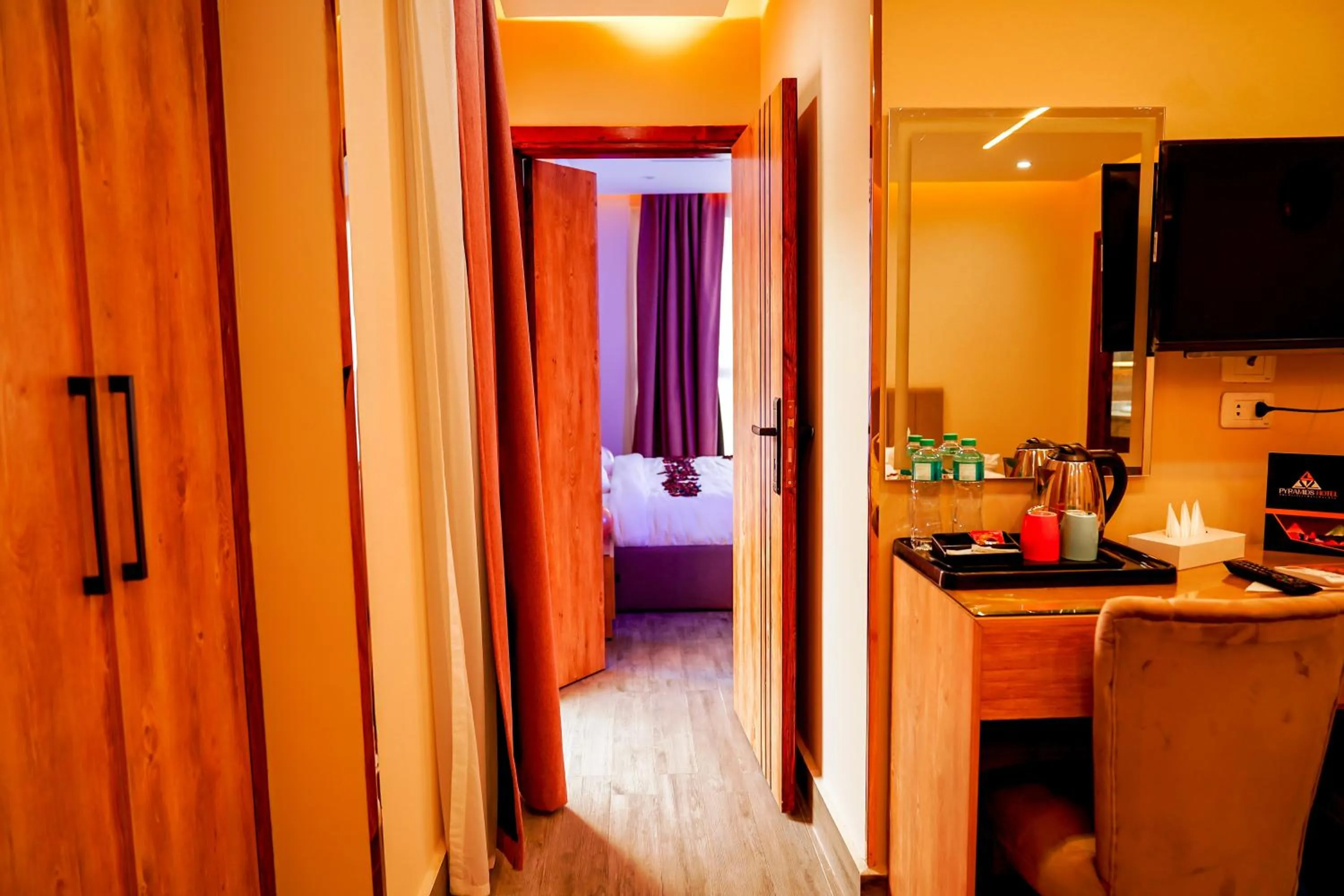 Bed in Pyramids Hotel