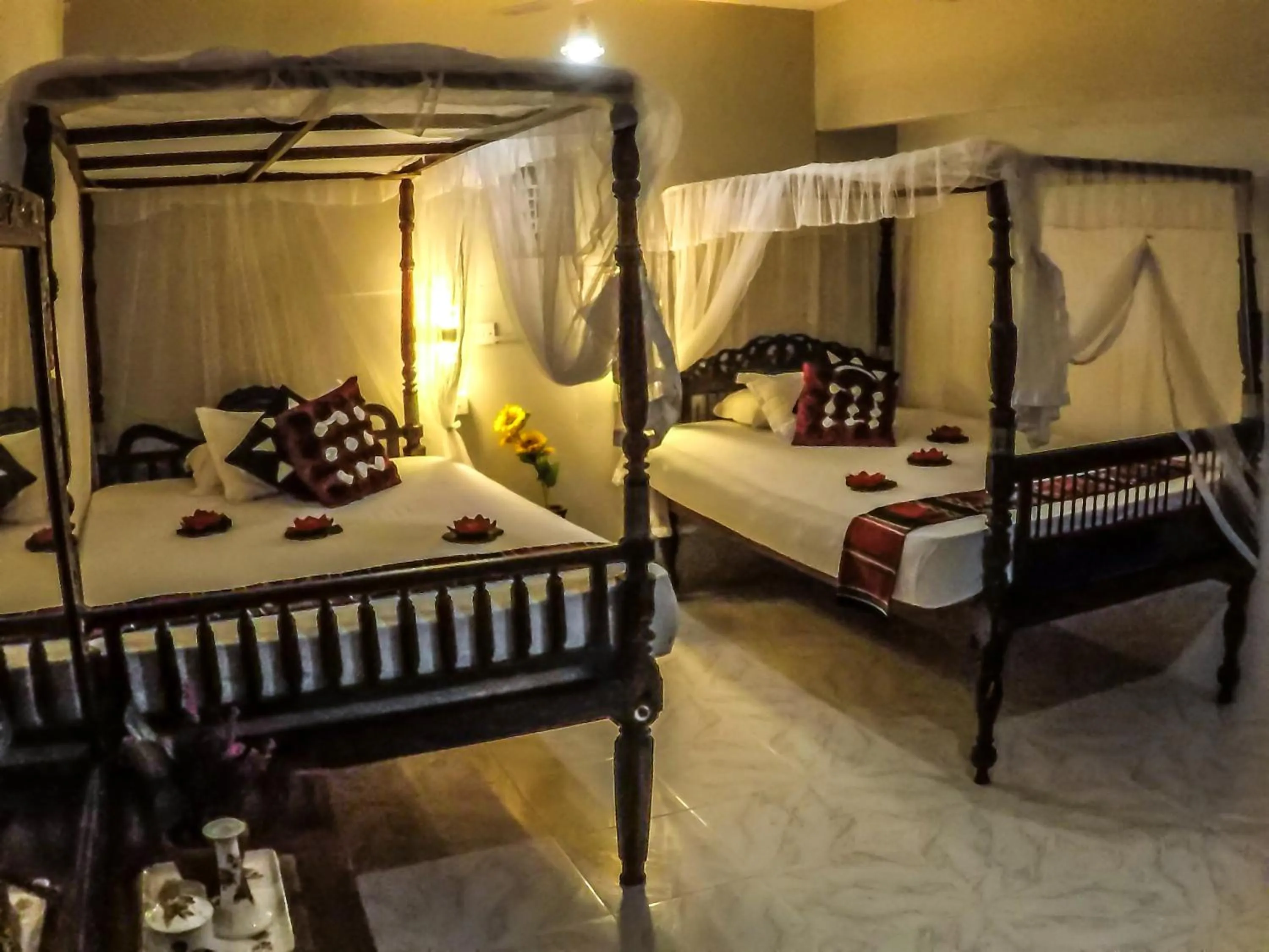 Bed in Wijenayake's - Beach Haven Guest House - Galle Fort