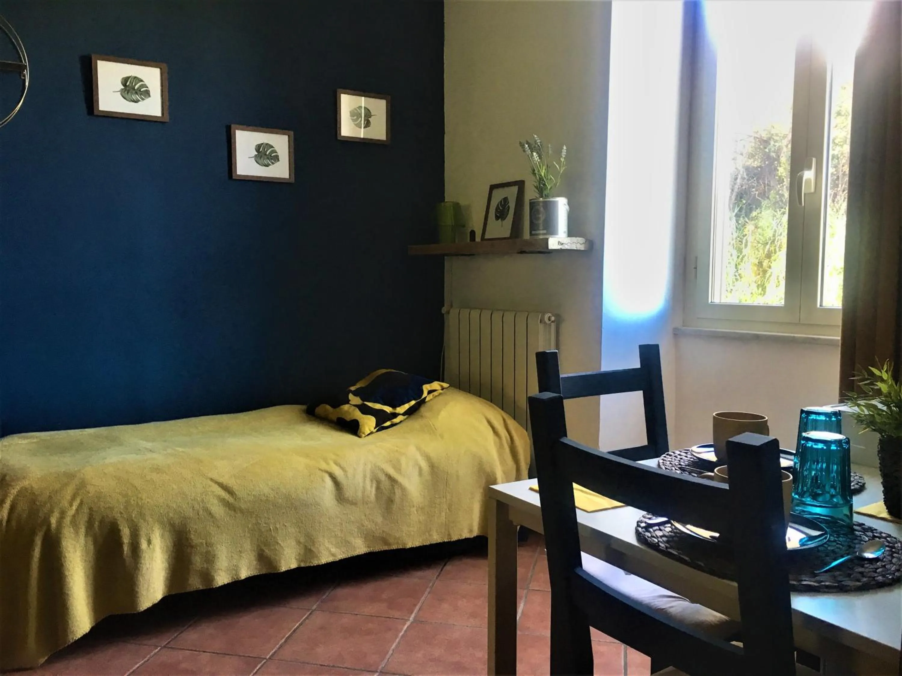 Bed in Guest Art Trastevere Station with AC