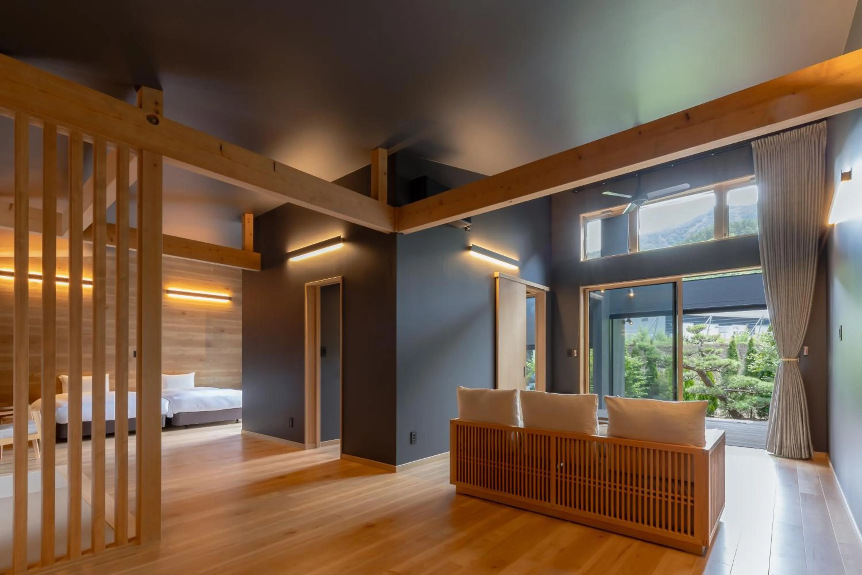 Living room, Bed in 7c villa and winery