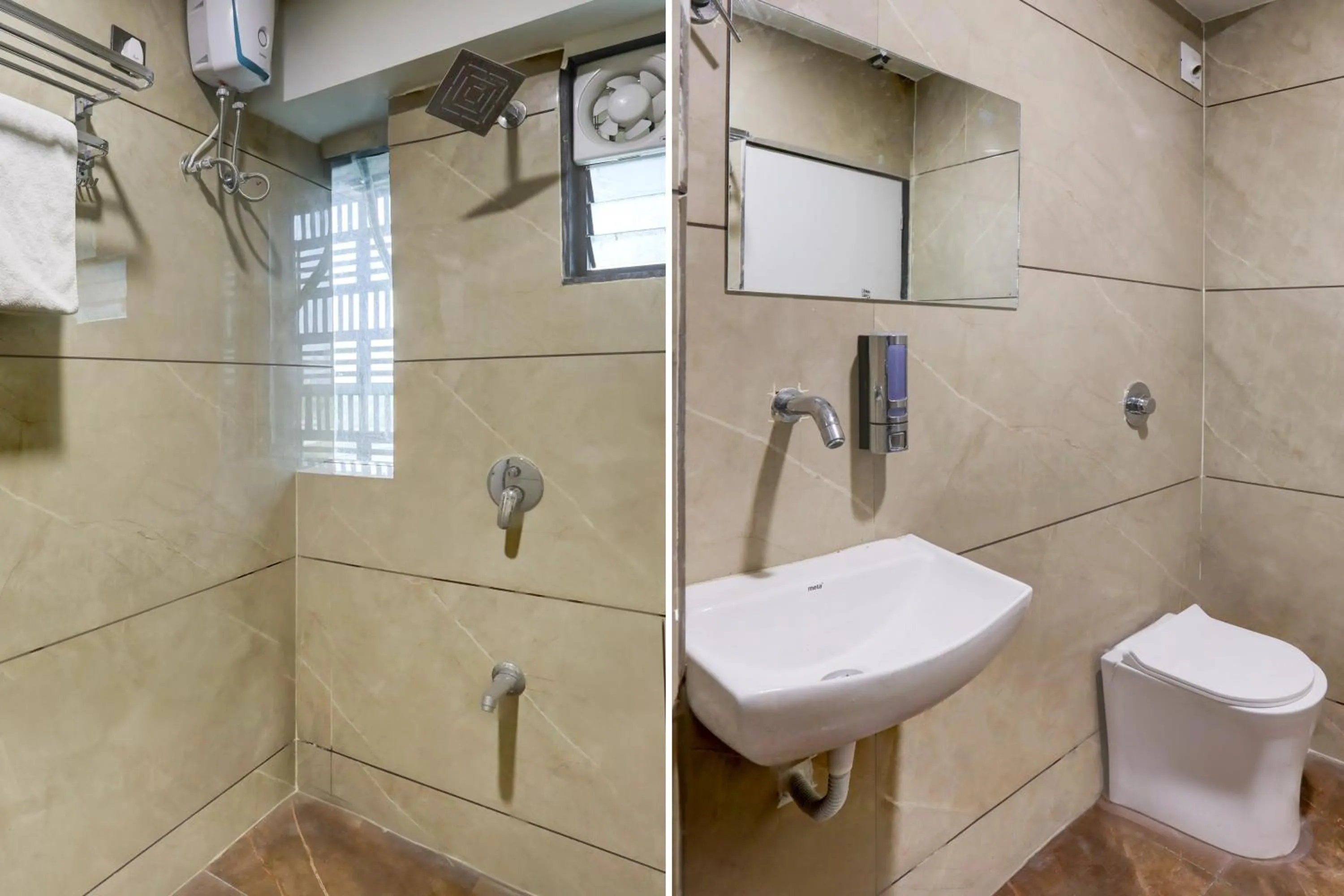 Bathroom in Super Hotel O Nana Chiloda Near Airport Formerly Green Valley